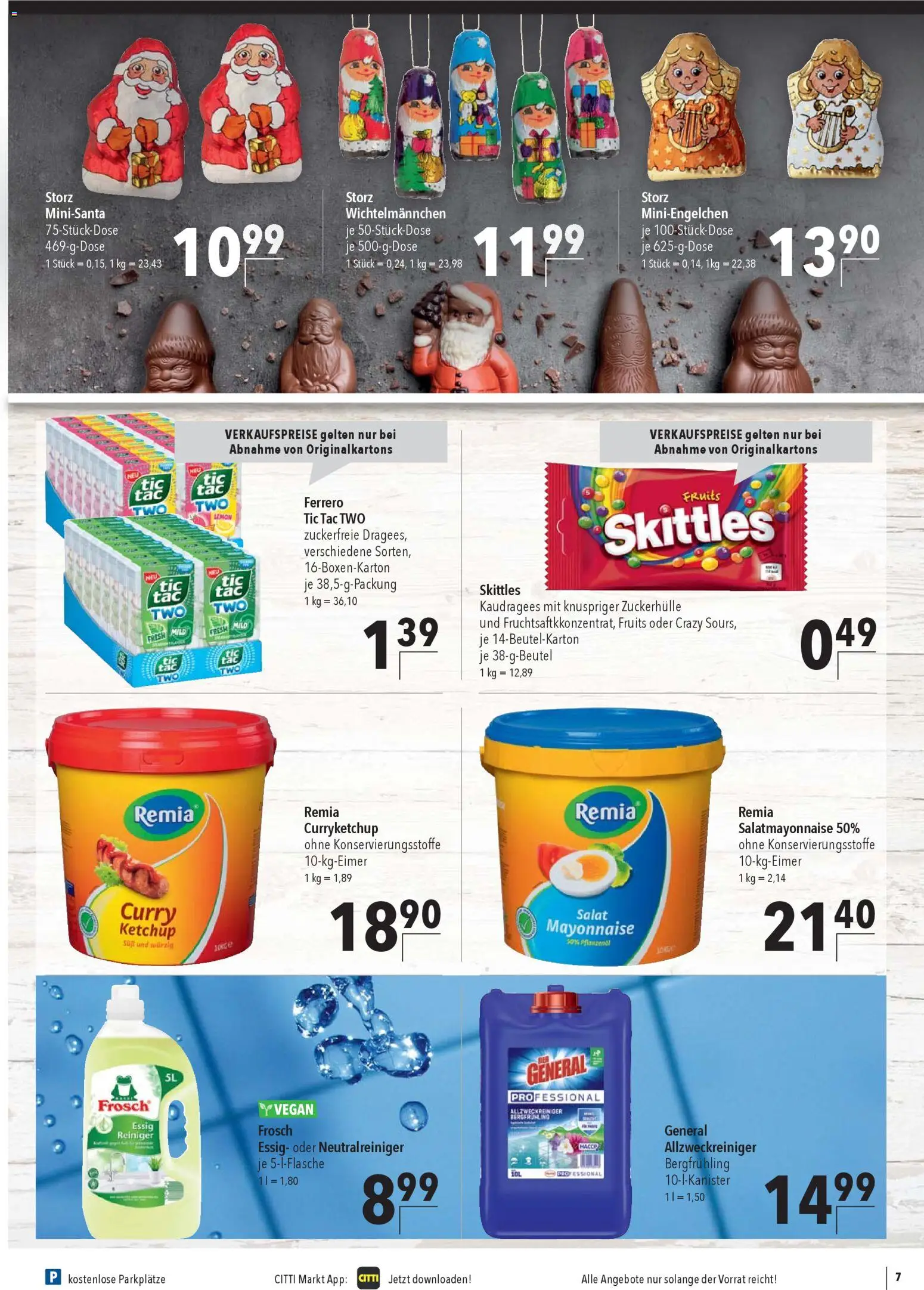 CITTI Markt Aktuelle Angebote für Profis – gültig ab 19.11.2025 | Seite: 7 | Produkte: Essig, Mayonnaise, Ketchup, Salat