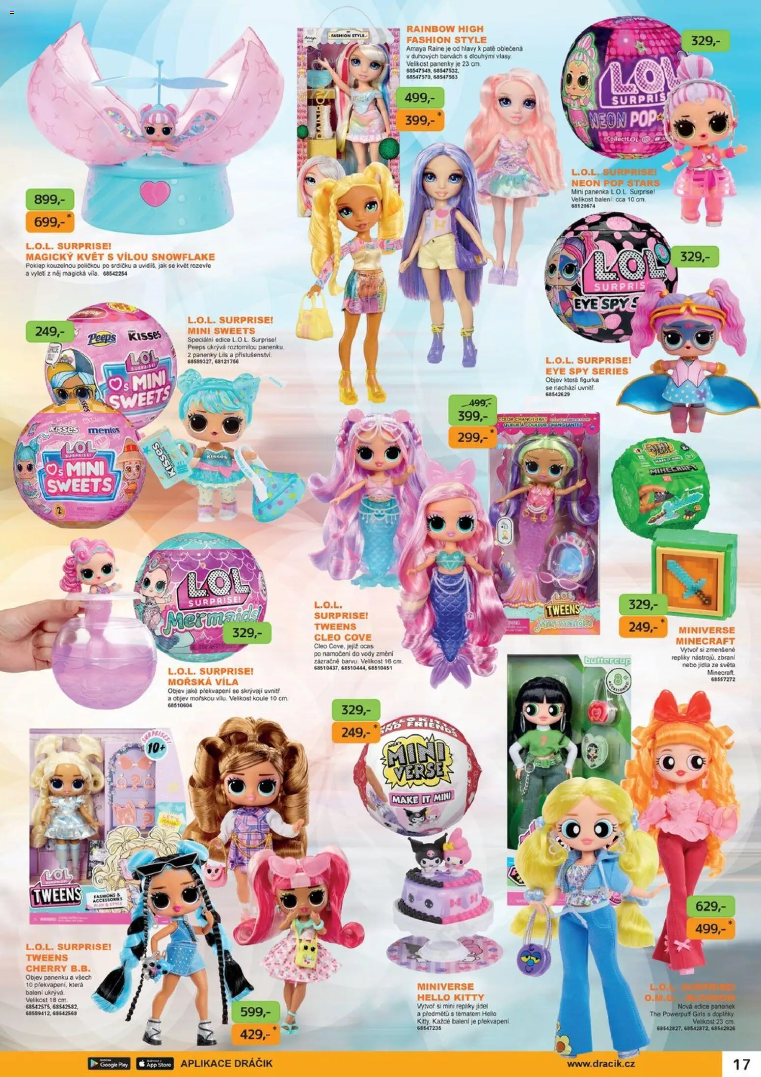 Dráčik leták od 16.04.2026 | Strana: 17 | Produkty: Panenka, Rainbow High