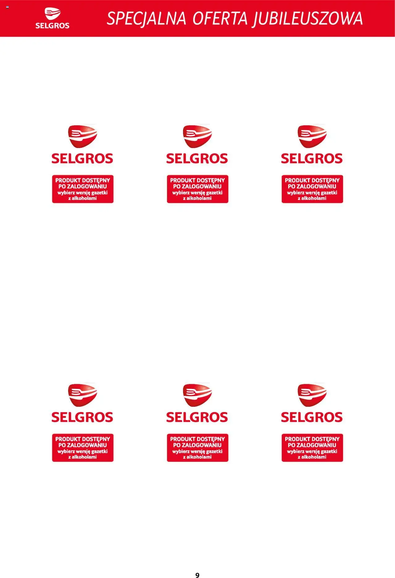 Selgros cash&carry Gazetka - Specjalna oferta jubileuszowa od 31.07.2025 | Strona: 9