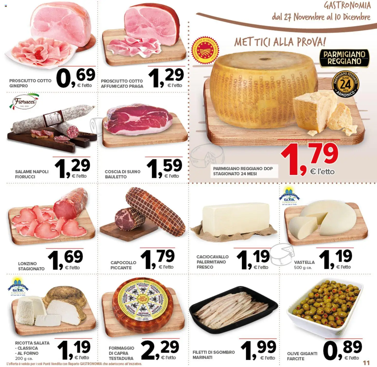 Volantino Todis del 27.11.2025 | Pagina: 11 | Prodotti: Formaggio, Olive, Ricotta, Forno