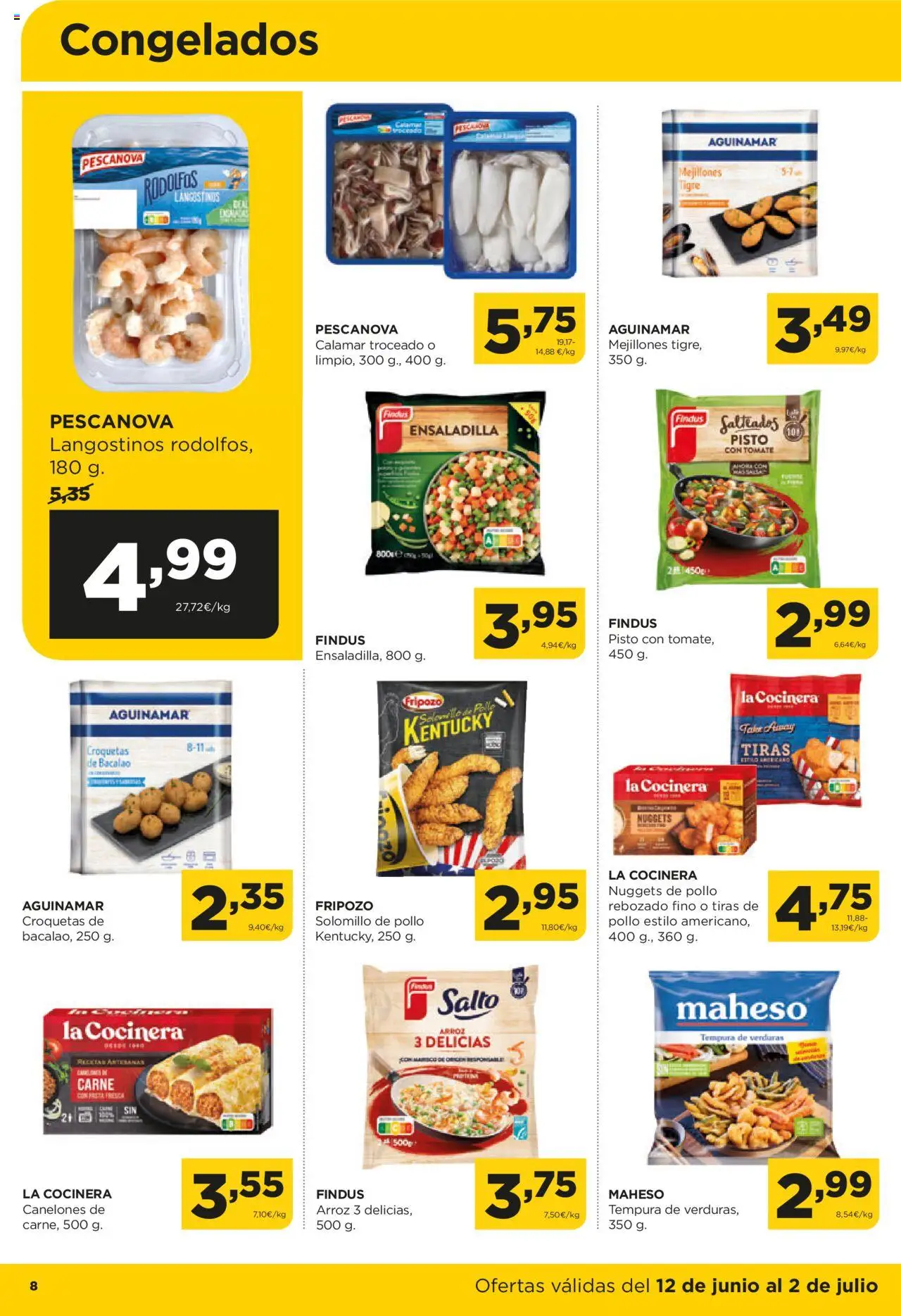 Alimerka folleto Asturias │ válido desde el 12.06.2025 | Página: 8 | Productos: Ensaladilla, Croquetas, Canelones, Nuggets
