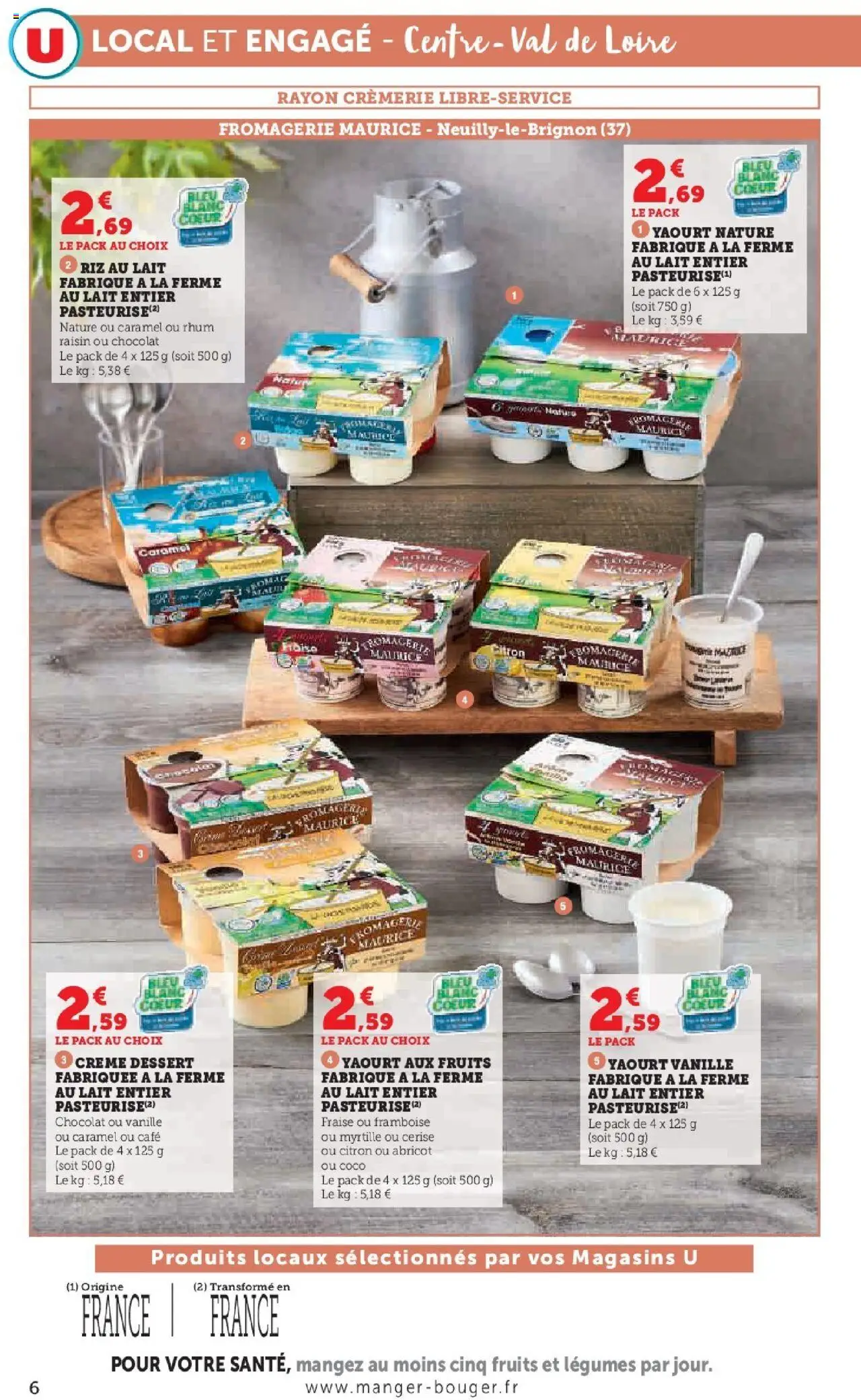 {H1} | Page: 6 | Produits: Abricot, Fraise, Lait, Chocolat