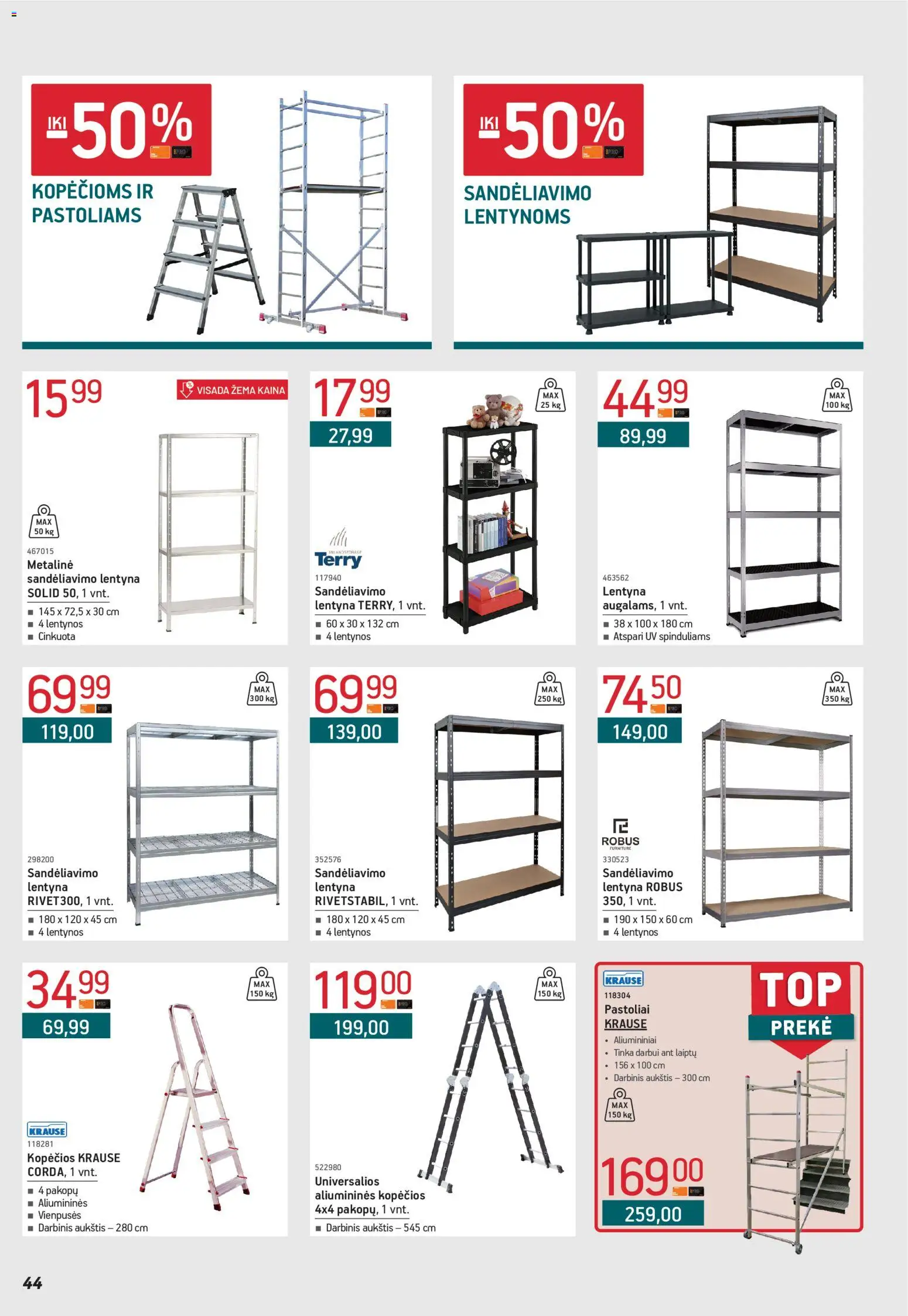 ERMITAŽAS akcijos nuo 04.05.2026 | Puslapis: 44 | Prekių: Lentyna