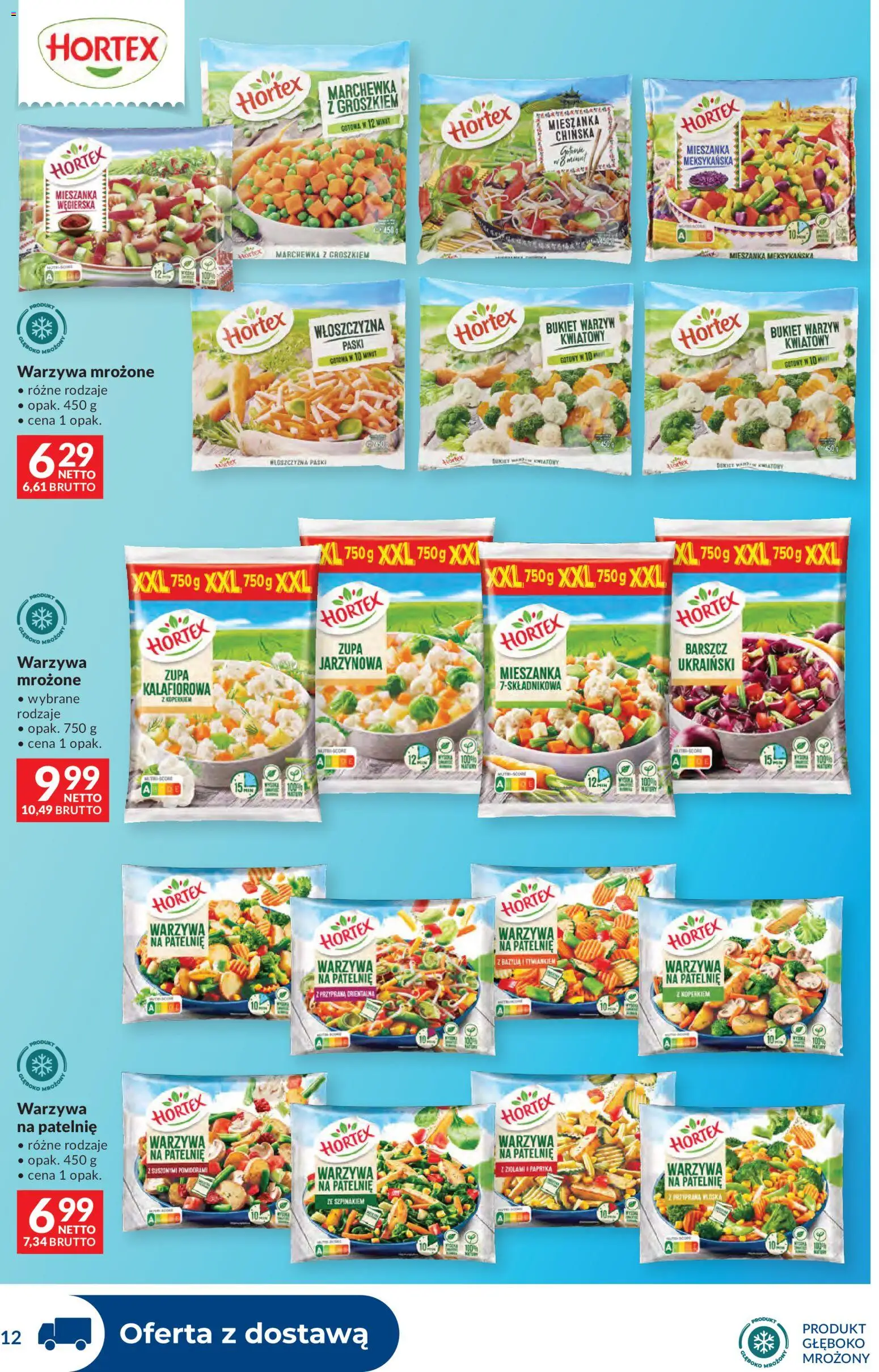 Makro Gazetka - Dystrybucja do sklepów od 27.12.2025 | Strona: 12 | Produkty: Warzywa na patelnie, Patelnie, Zupa, Marchewka z groszkiem