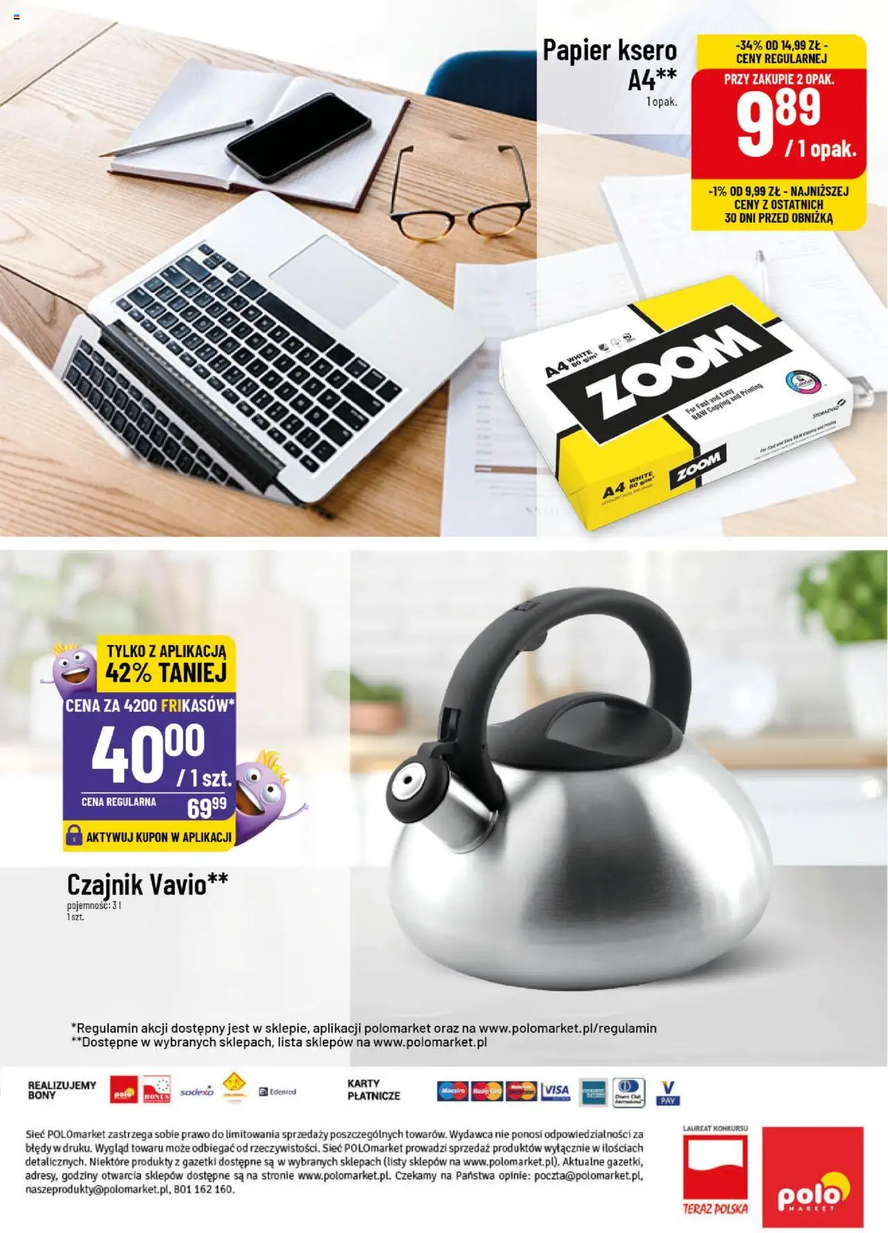 POLOmarket Gazetka - Inspirujący Tydzień od 17.09.2025 | Strona: 8 | Produkty: Czajnik, Papier ksero