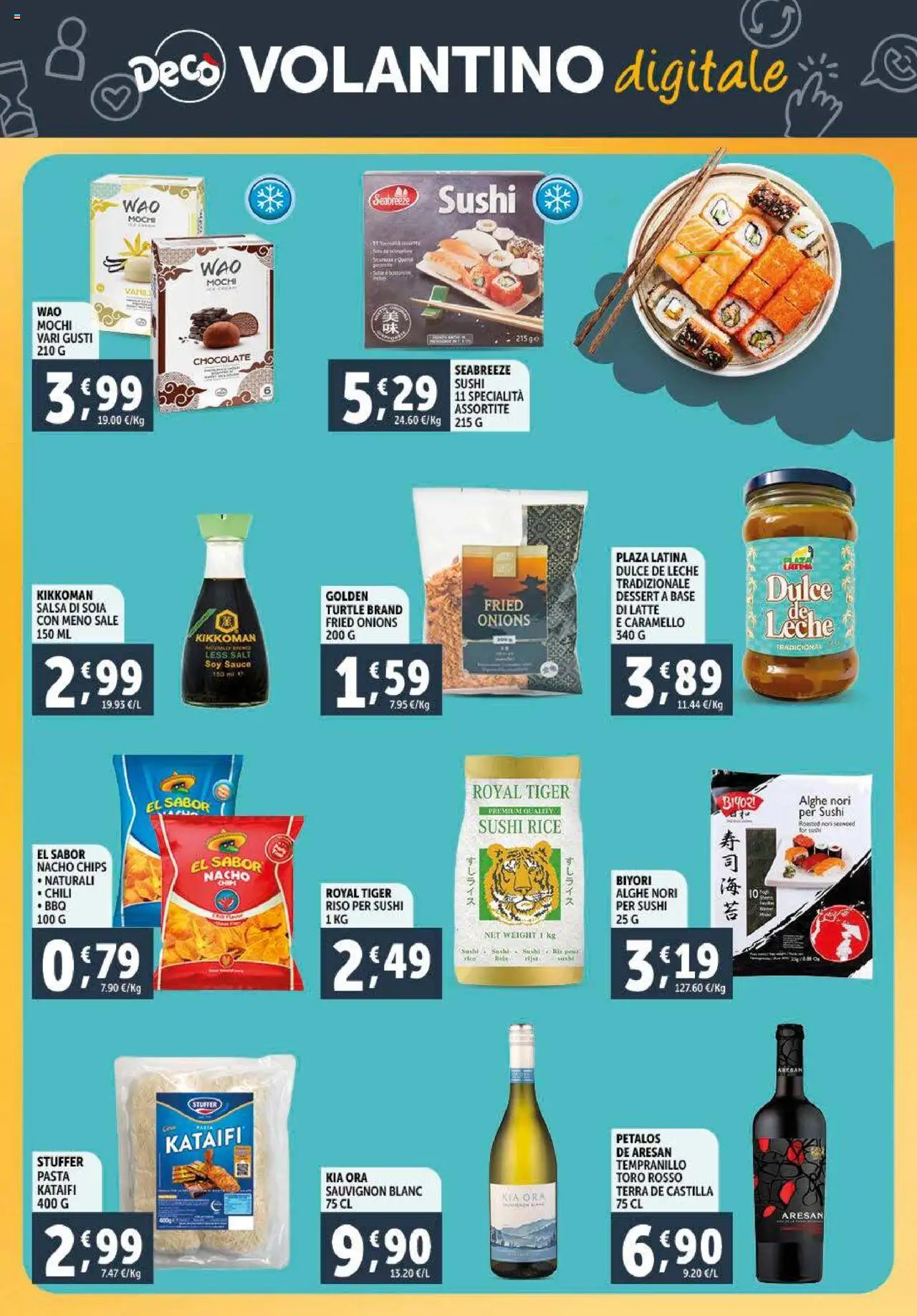 Volantino Decò del 23.09.2025 | Pagina: 27 | Prodotti: Riso, Sale, Pasta, Sushi