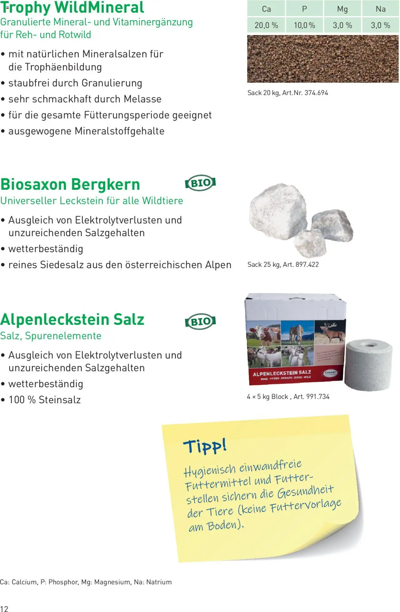 Lagerhaus Trophy Wildfutter gültig ab 29.08.2024 | Seite: 12 | Produkte: Salz
