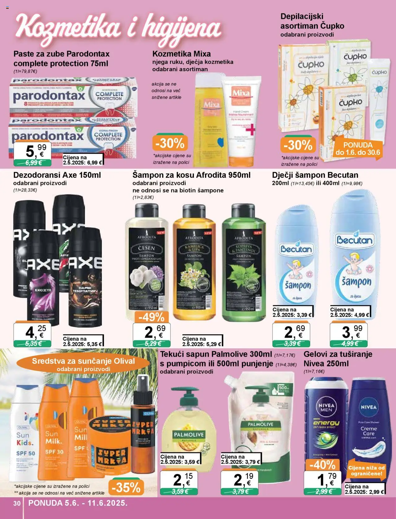 KTC katalog | vrijedi od 05.06.2025 | Stranica: 30 | Proizvodi: Šampon, Sapun, Nivea, Axe