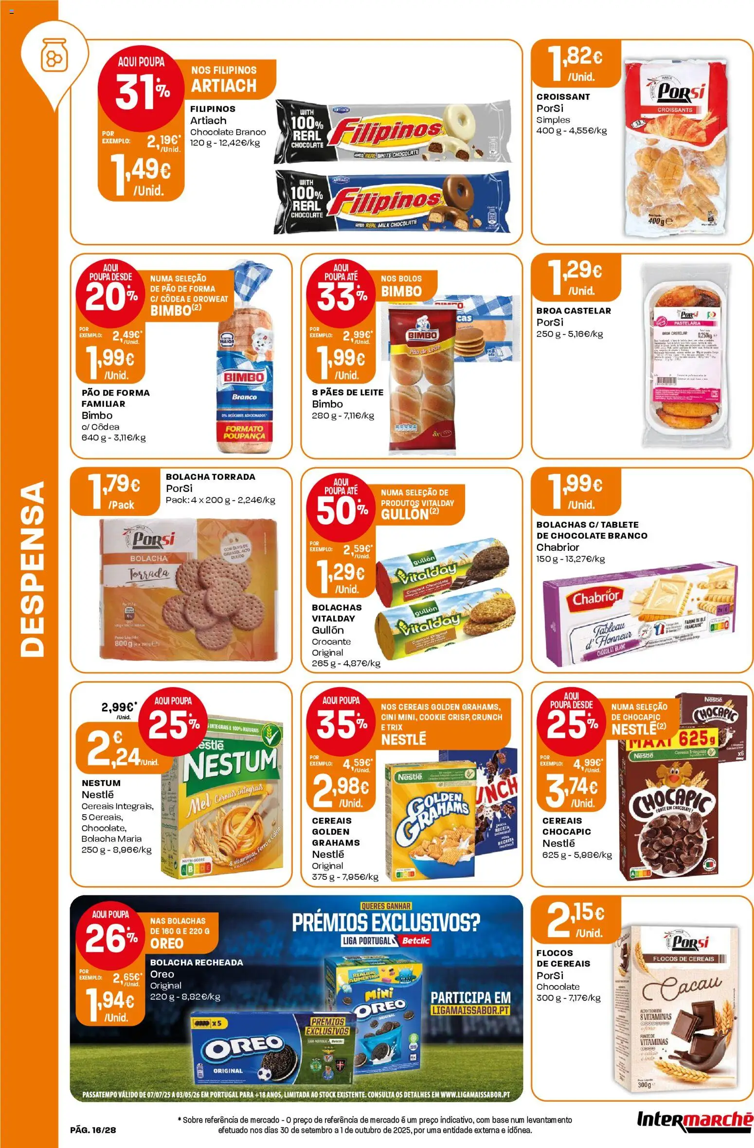 Intermarché Folheto Contact │ válido de 06.11.2025 | Página: 16 | Produtos: Base, Cálcio, Leite, Cereais