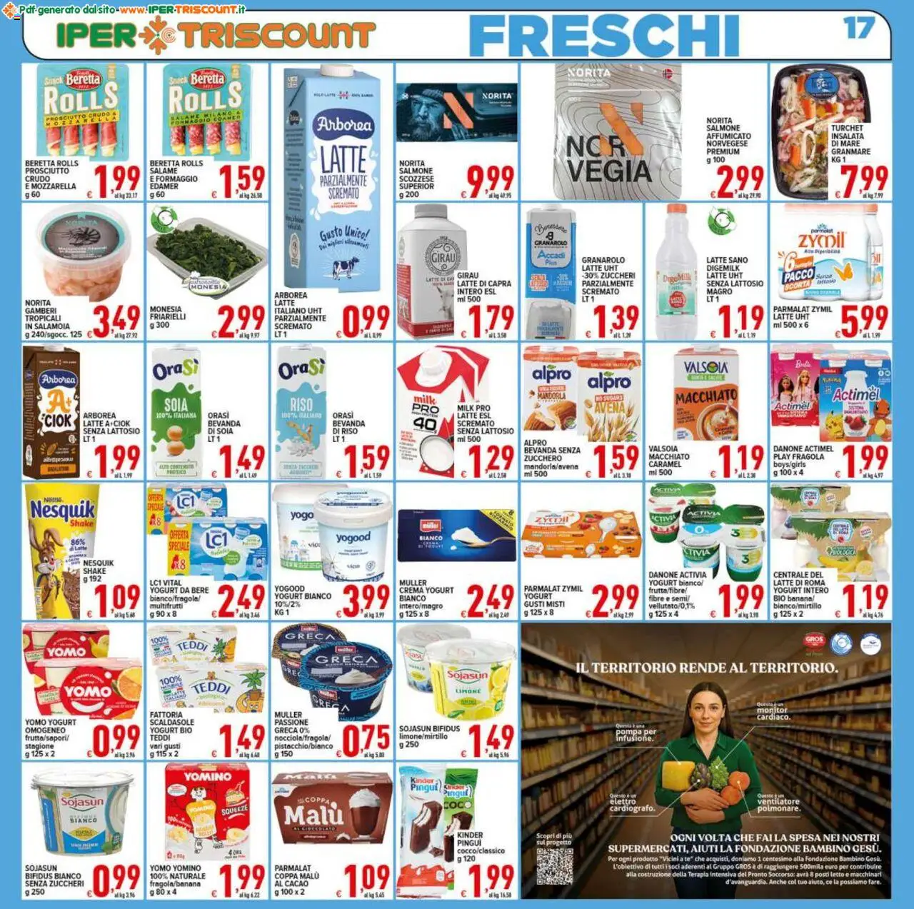 Volantino Ipertriscount del 05.09.2025 | Pagina: 17 | Prodotti: Crema, Salame, Insalata, Formaggio
