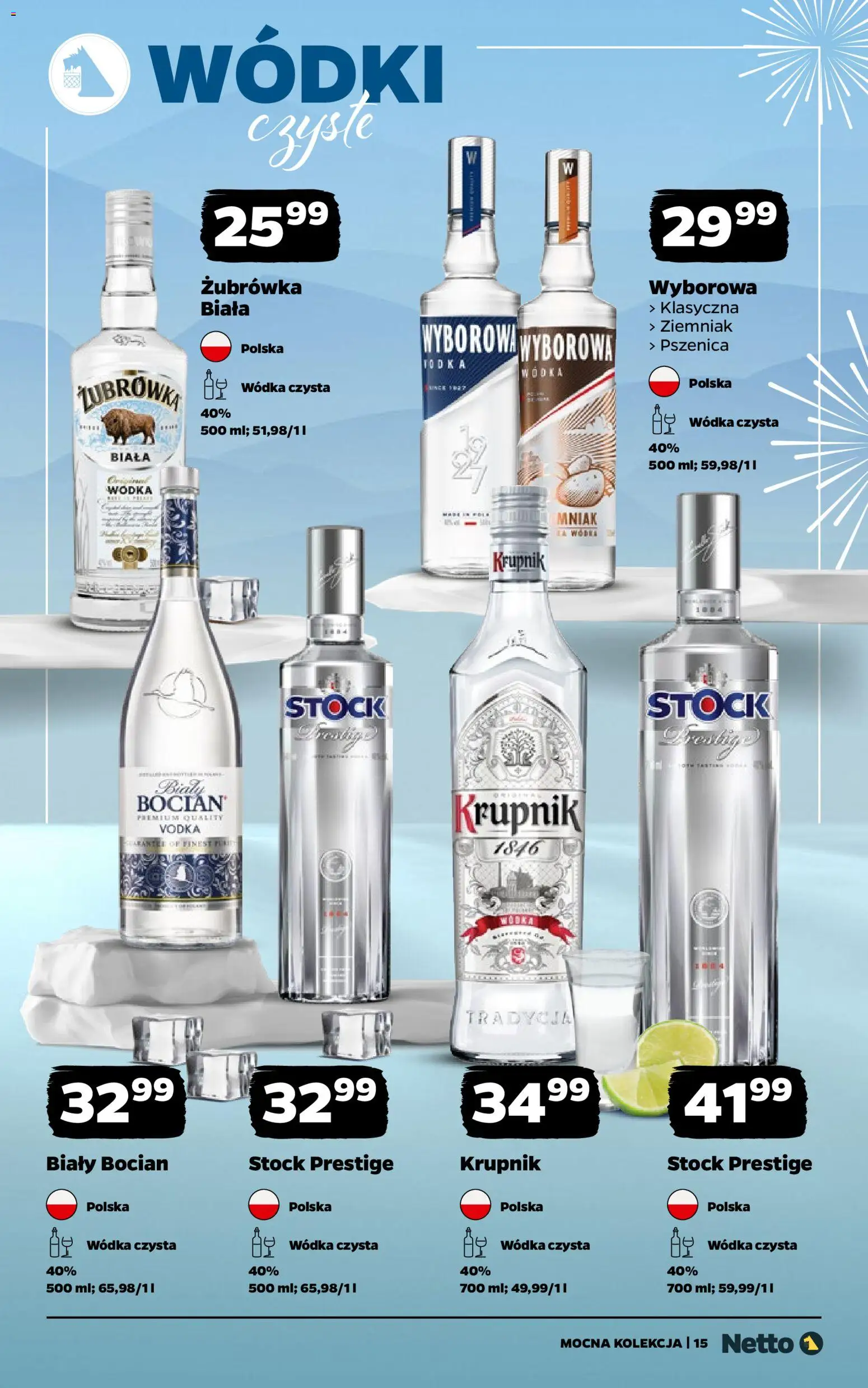 Netto gazetka - Mocna Kolekcja od 22.12.2025 | Strona: 15 | Produkty: Żubrówka, Vodka, Wódka
