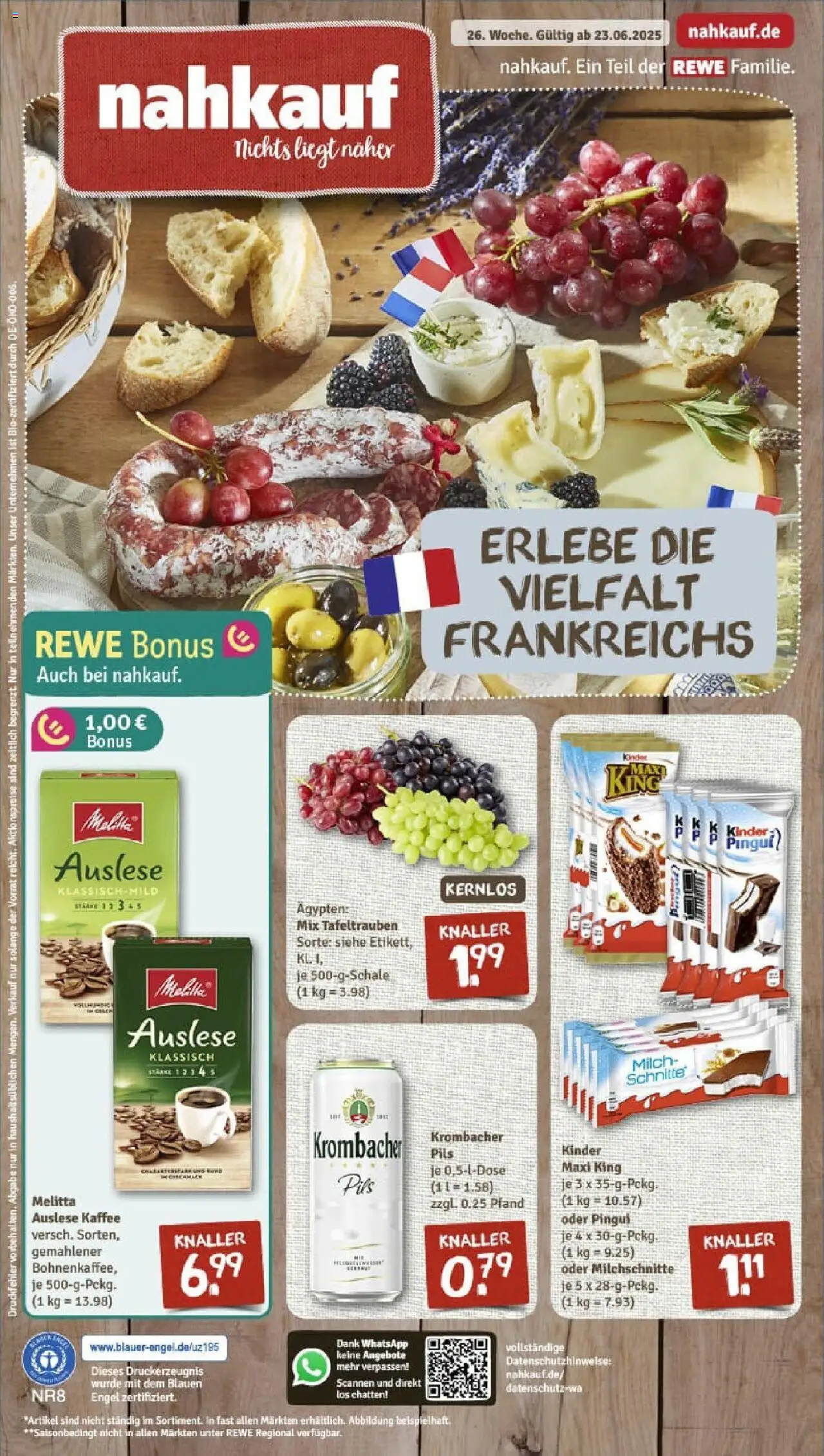 Rewe prospekt Mannheim	 - gültig ab dem 22.06.2025 | Seite: 1 | Produkte: Melitta, Kaffee, Pils, Krombacher