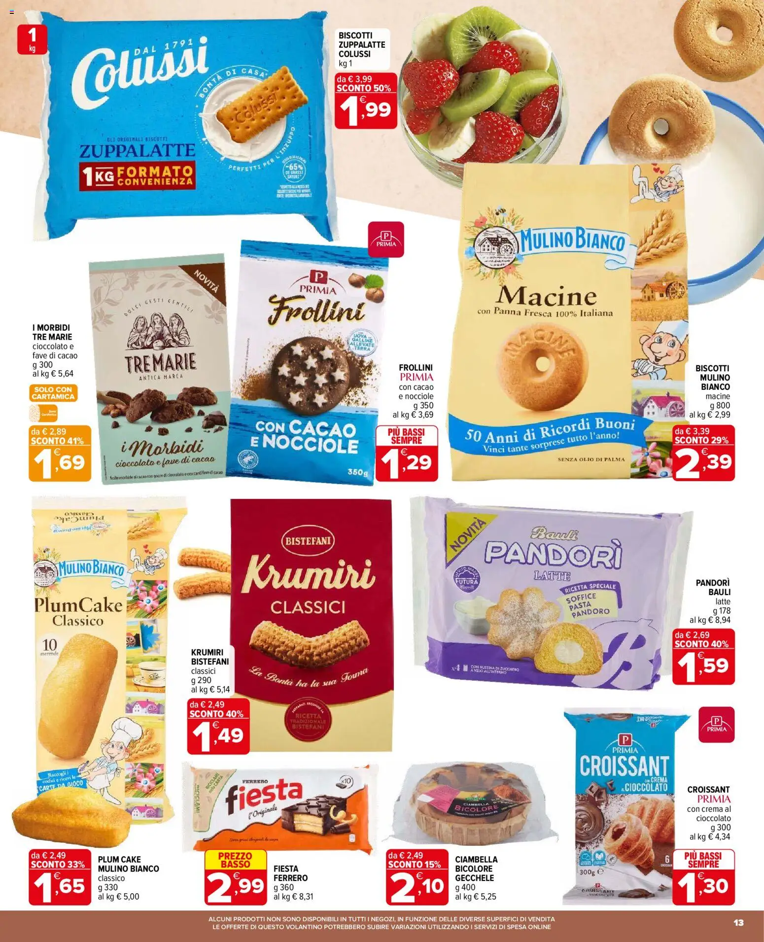 Volantino Iperal del 18.02.2026 | Pagina: 13 | Prodotti: Biscotti, Pandoro, Cacao, Frollini