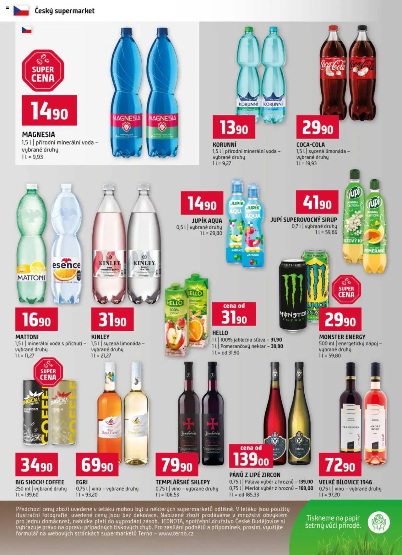 Terno leták - Blatná, Český Krumlov, Prachatice, Strakonice, Tábor, Zlín od 22.10.2025 | Strana: 12 | Produkty: Limonáda, Tonic Water, Sirup, Tonic