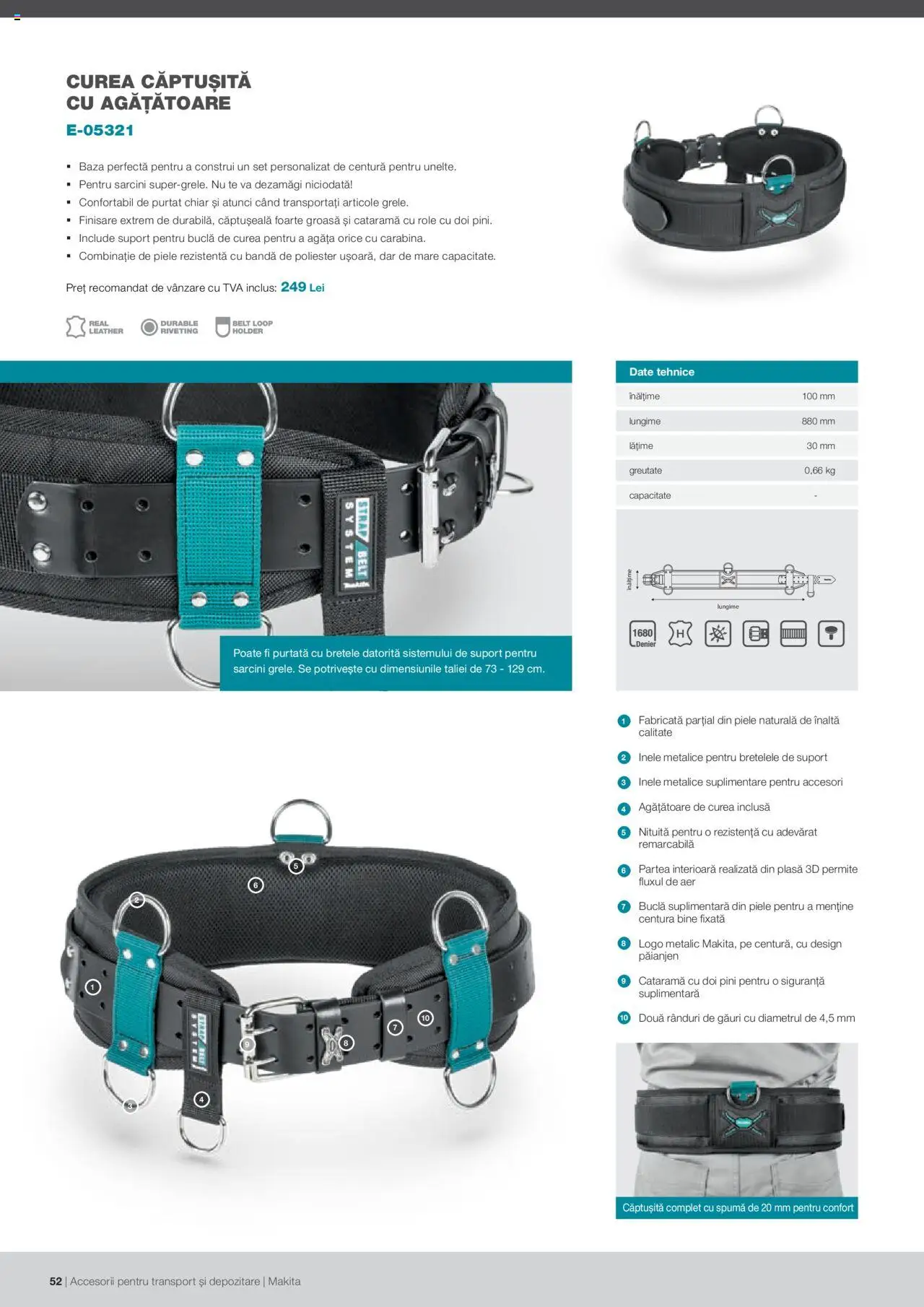 Makita catalog - Accesorii pentru transport si depozitare   – valabil de la 06.09.2021 | Pagină: 52
