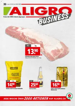 Vorschau von dem Prospekt - Aligro Aktionen Business Schlieren, Gossau SG, Frauenfeld, Rapperswil-Jona, Sargans, Bern, Brüttisellen, Pratteln, Emmen, Spreitenbach ab 25.08.2025