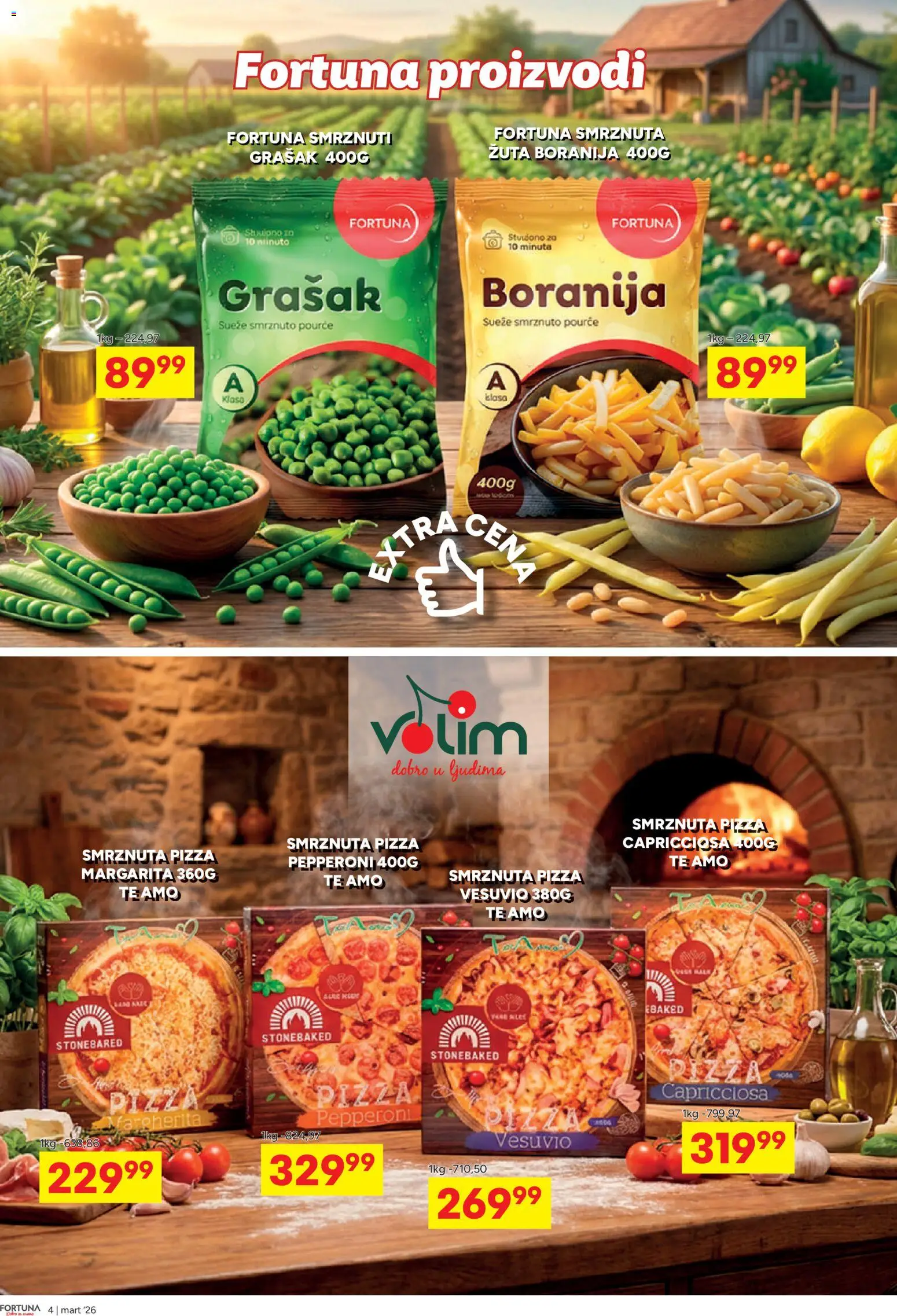 Fortuna Market katalog - važi od 11.03.2026 | Strana: 4 | Proizvode: Boranija, Grašak