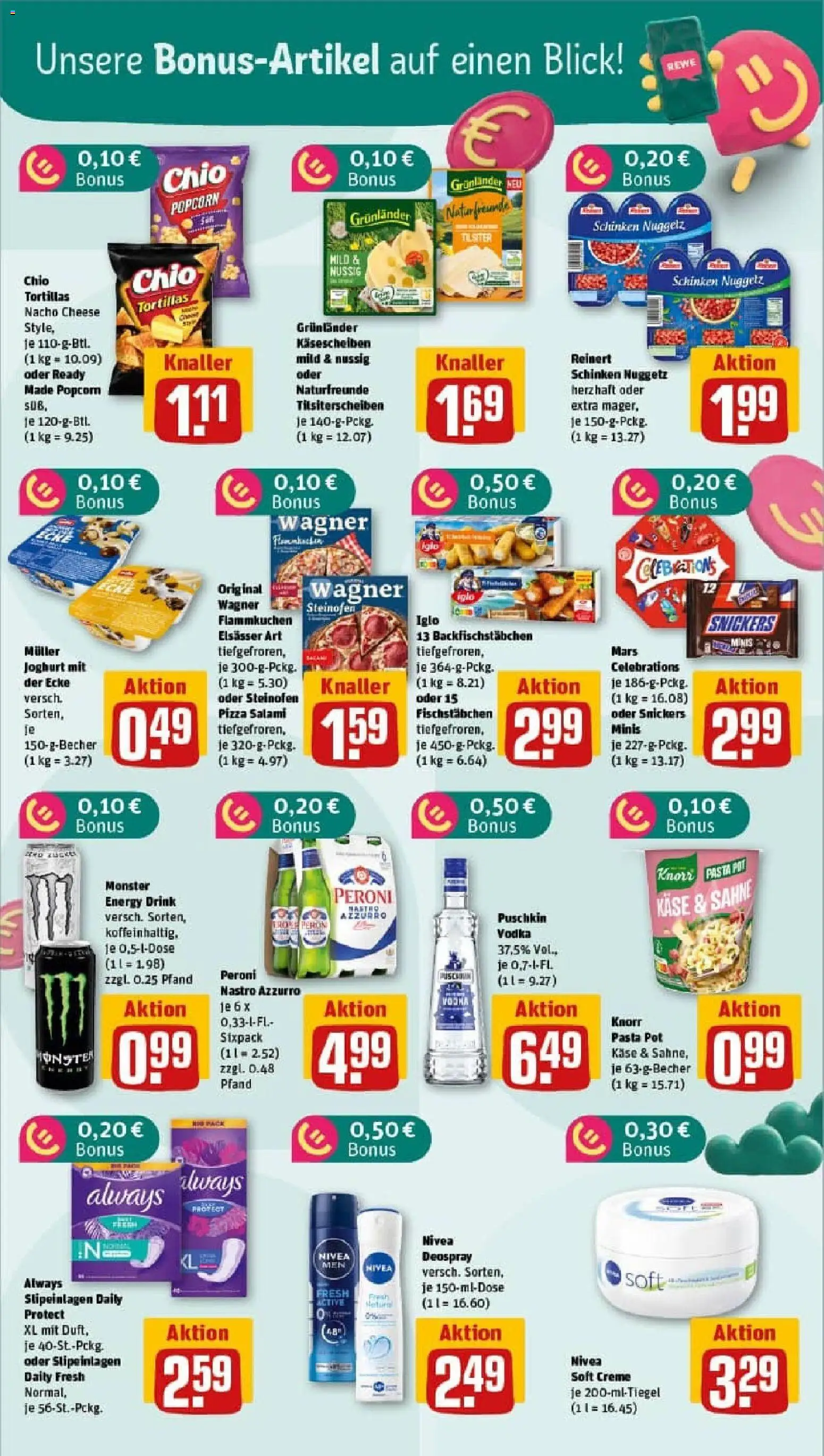 Rewe prospekt Bochum	 – gültig ab 26.10.2025 | Seite: 33 | Produkte: Energy, Creme, Chio tortillas, Pizza