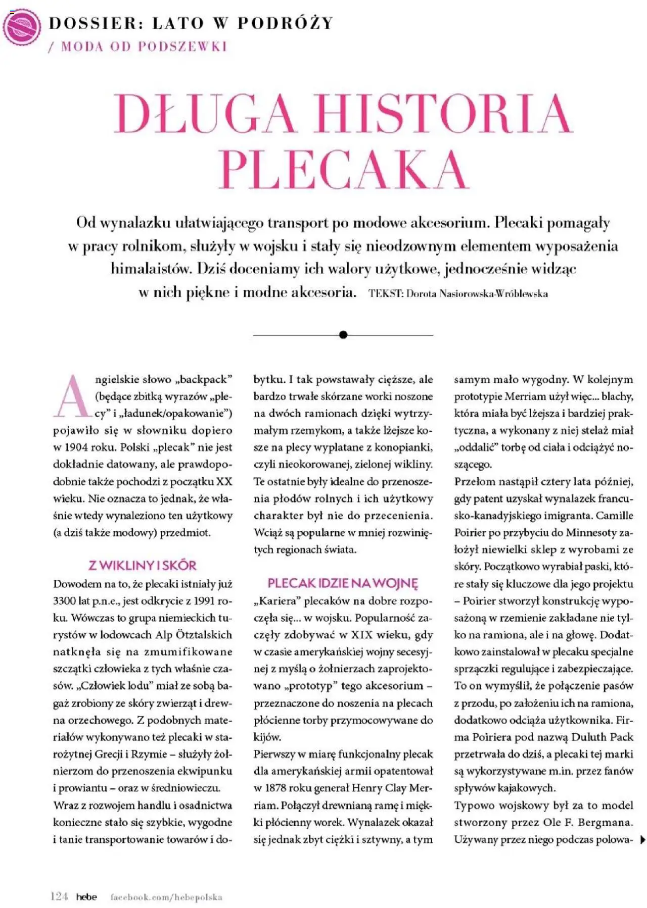 Hebe Gazetka - Magazyn od 01.07.2025 | Strona: 124 | Produkty: Plecak