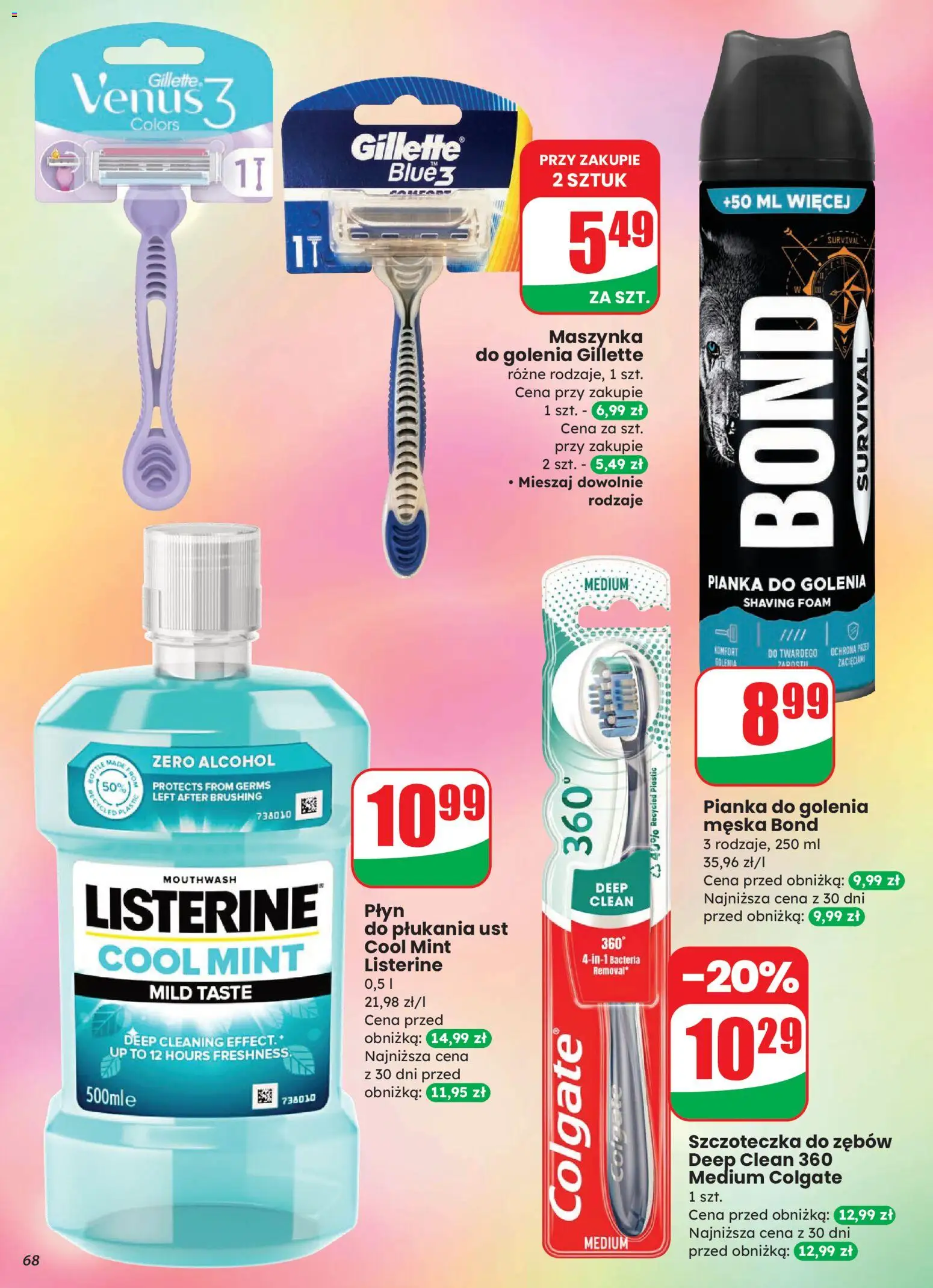 Dino Gazetka od 12.11.2025 | Strona: 68 | Produkty: Gillette, Maszynka do golenia, Pianka do golenia, Szczoteczka do zębów