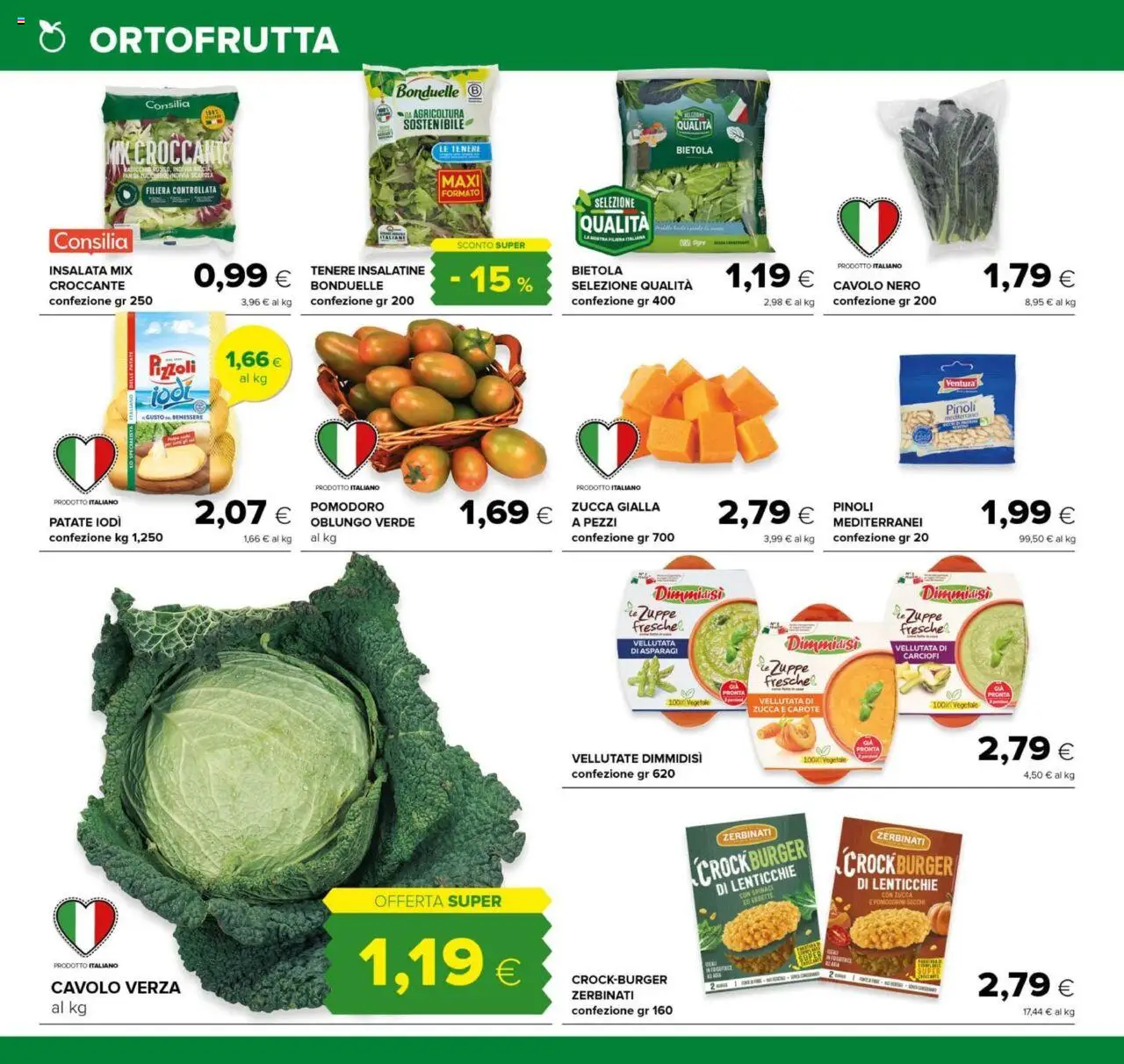 Volantino Tigre del 25.09.2025 | Pagina: 2 | Prodotti: Pomodorini, Lenticchie, Cavolo, Carciofi
