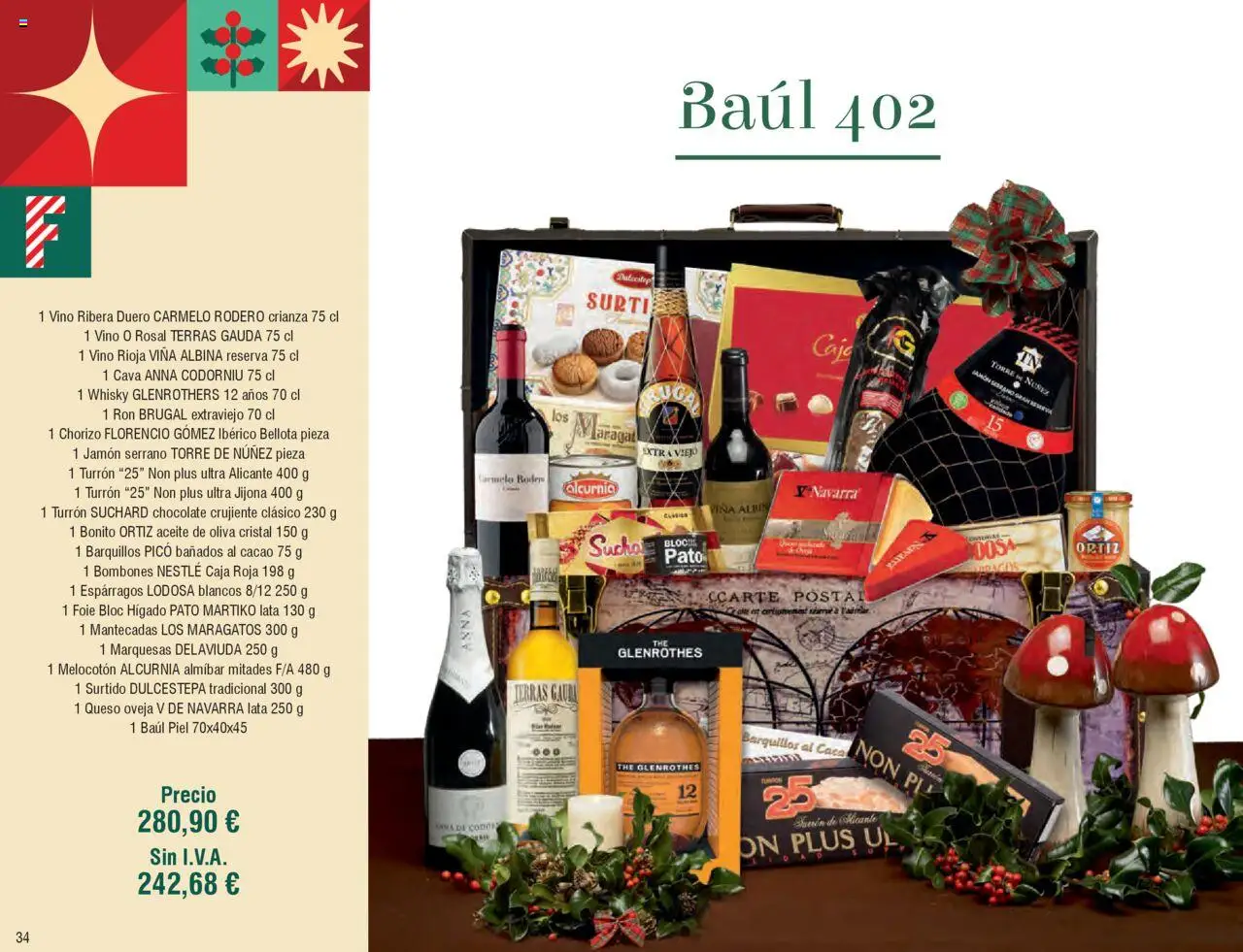 Froiz Catálogo Lotes y Cestas │ válido desde el 16.10.2025 | Página: 34 | Productos: Queso, Vino, Aceite de oliva, Whisky