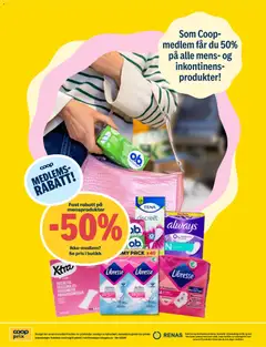 Forhåndsvisning av Coop Prix kundeavis gyldig fra 02.02.2026 | Side: 12 | Produkter: Truseinnlegg