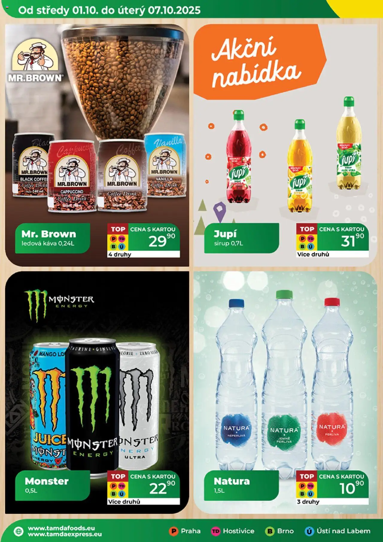 Tamda Foods leták od 01.10.2025 | Strana: 16 | Produkty: Ledová káva, Mango, Jupí, Monster Energy