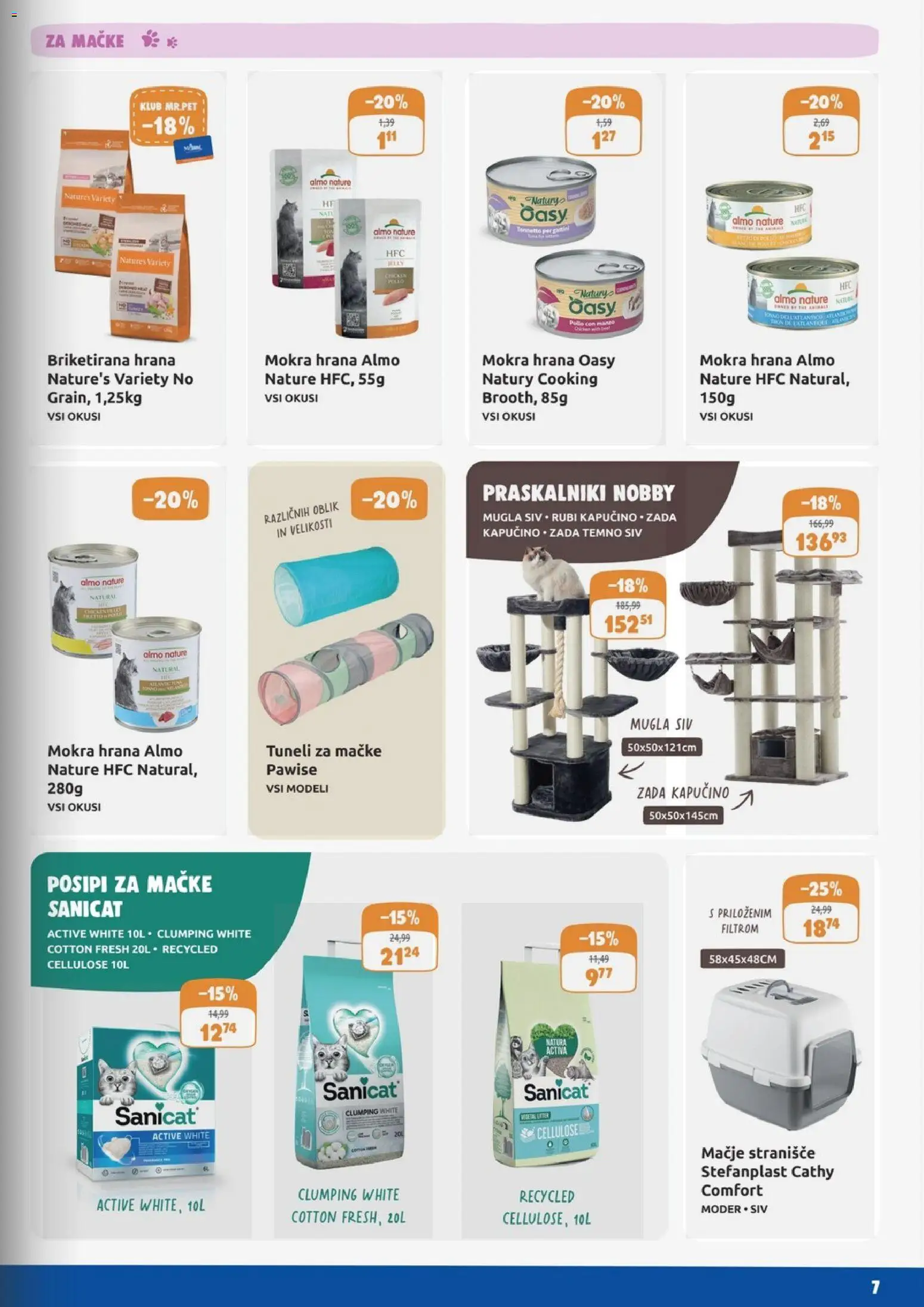 Novi Mr. Pet katalog ponudbe – veljaven od 01.01.2026 | Stran: 7 | Izdelki: Kapučino, Stranisce