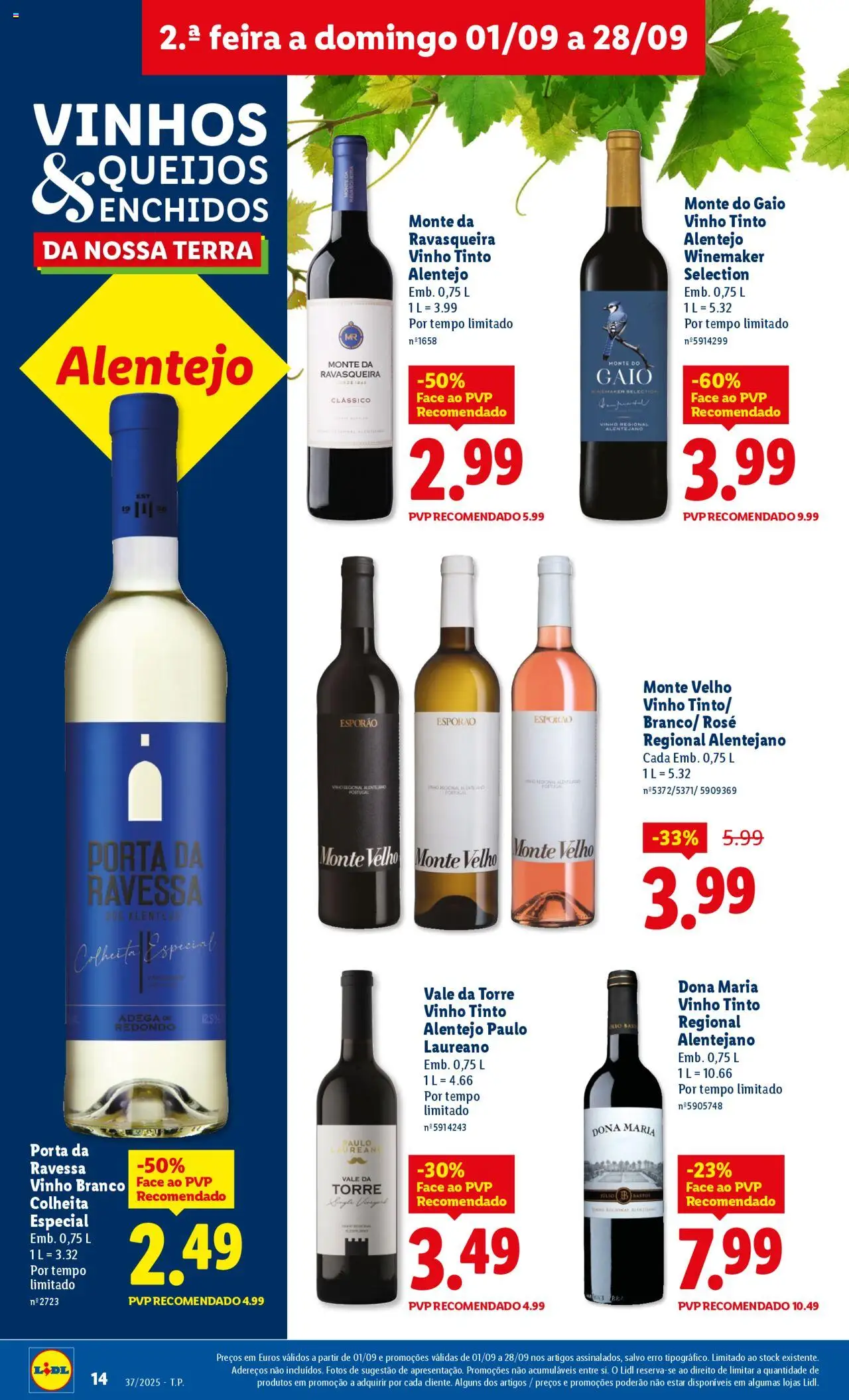 Lidl folheto │ válido de 08.09.2025 | Página: 14 | Produtos: Porta, Vinho, Vinho tinto