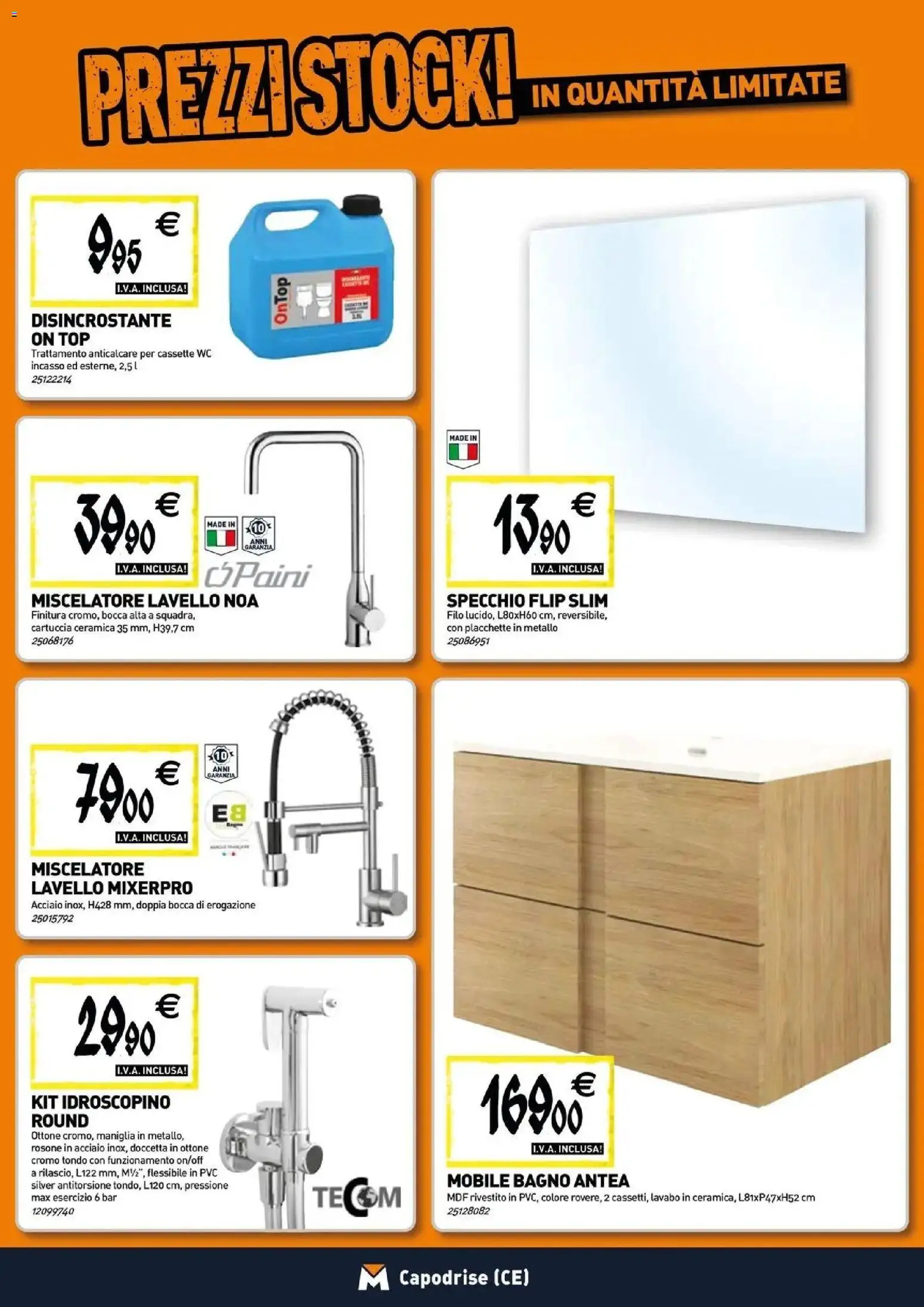 Volantino TECNOMAT del 12.03.2026 | Pagina: 5 | Prodotti: Tè, Miscelatore, Bagno, Specchio
