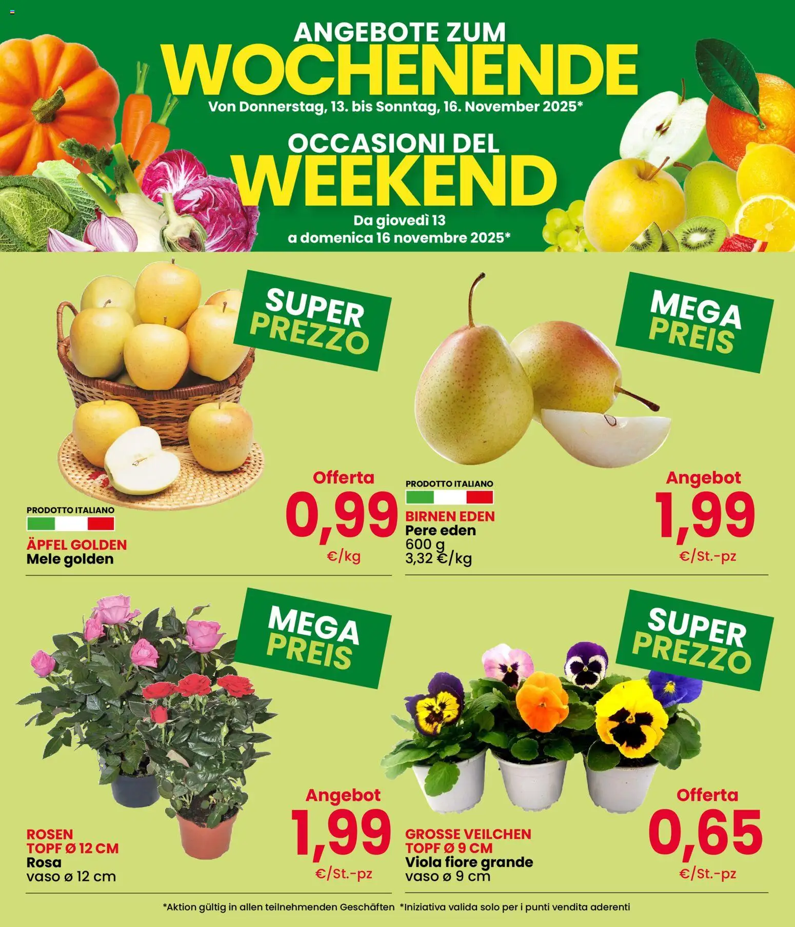 Volantino Despar del 13.11.2025 | Pagina: 2 | Prodotti: Mele, Vaso