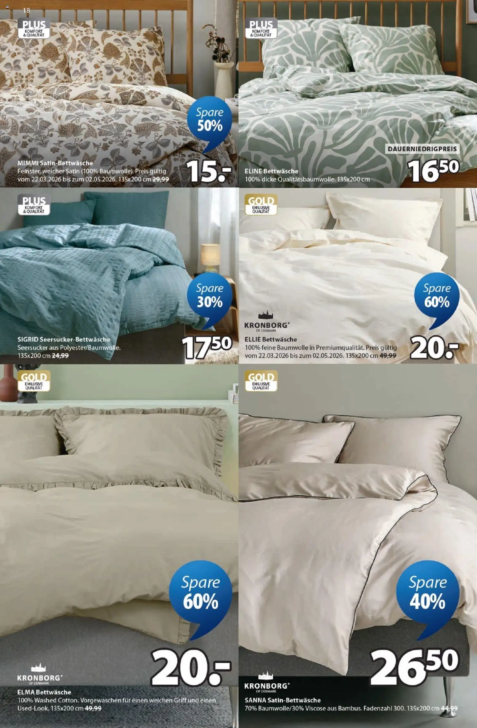 Prospekt JYSK  – gültig ab 15.02.2026 | Seite: 18 | Produkte: Bettwäsche