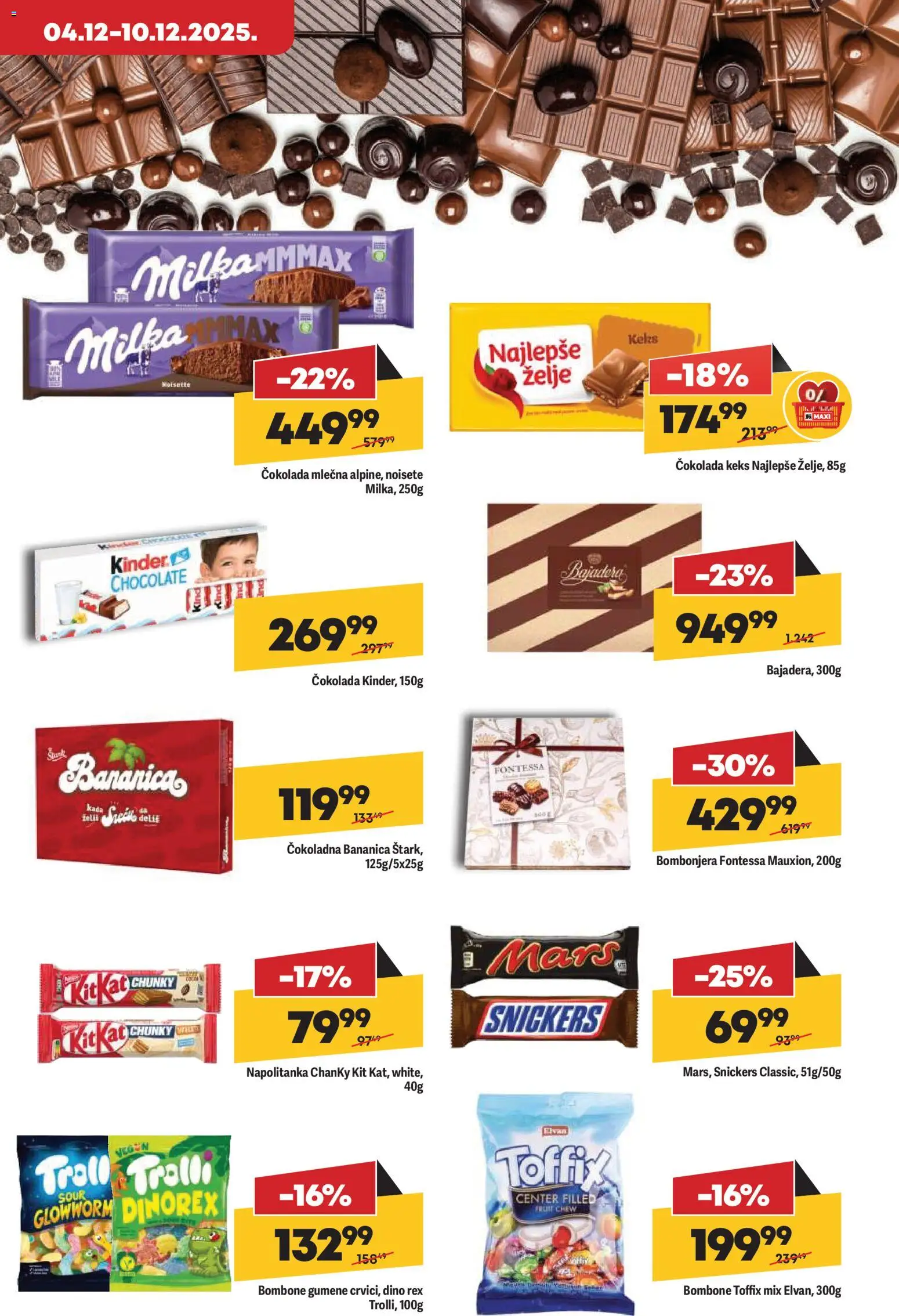 Maxi katalog - važi od 04.12.2025 | Strana: 5 | Proizvode: Bombone, Keks, Bombonjera, Čokolada