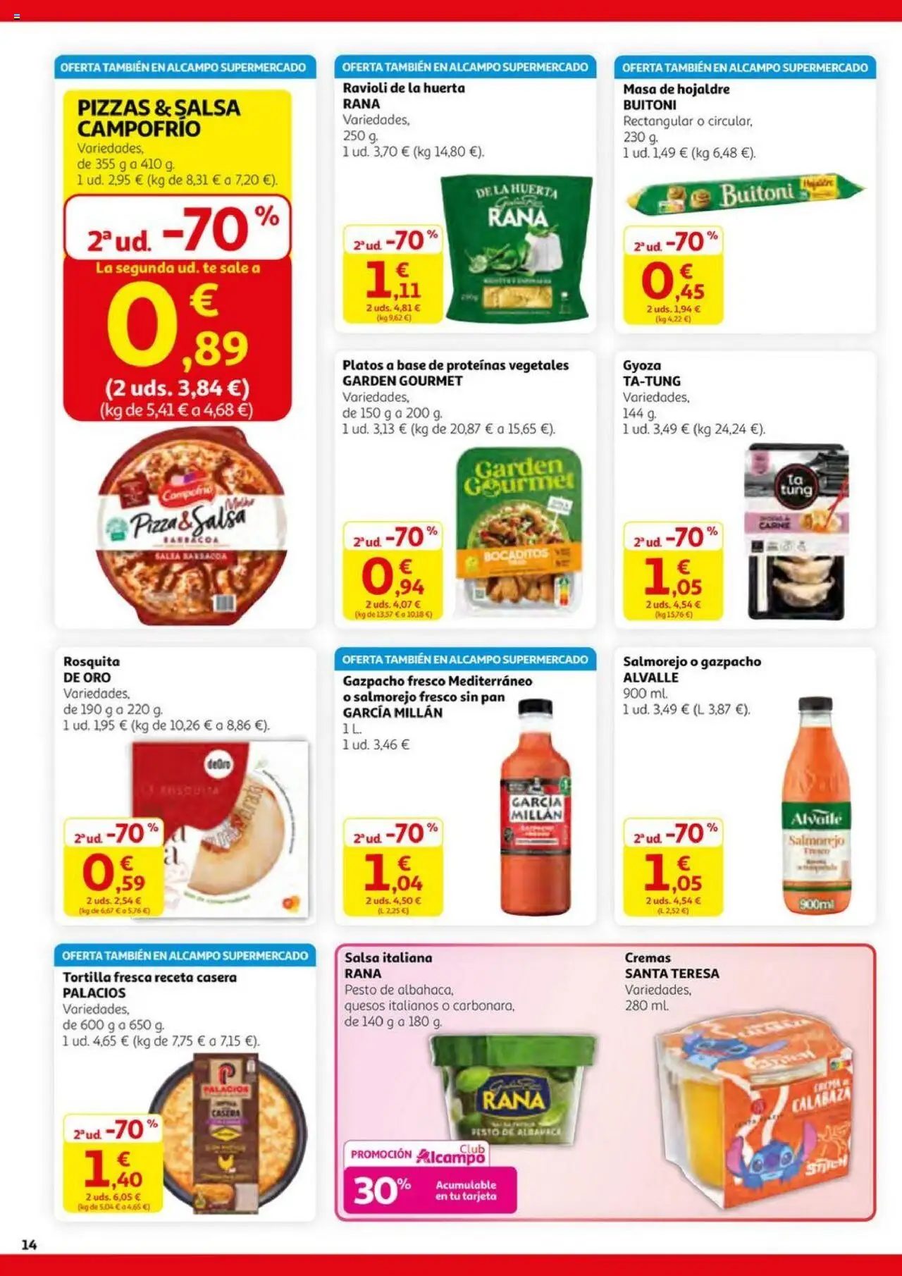 Alcampo - HG Madrid Unificado │ válido desde el 28.08.2025 | Página: 14 | Productos: Pan, Té, Gazpacho, Barbacoa