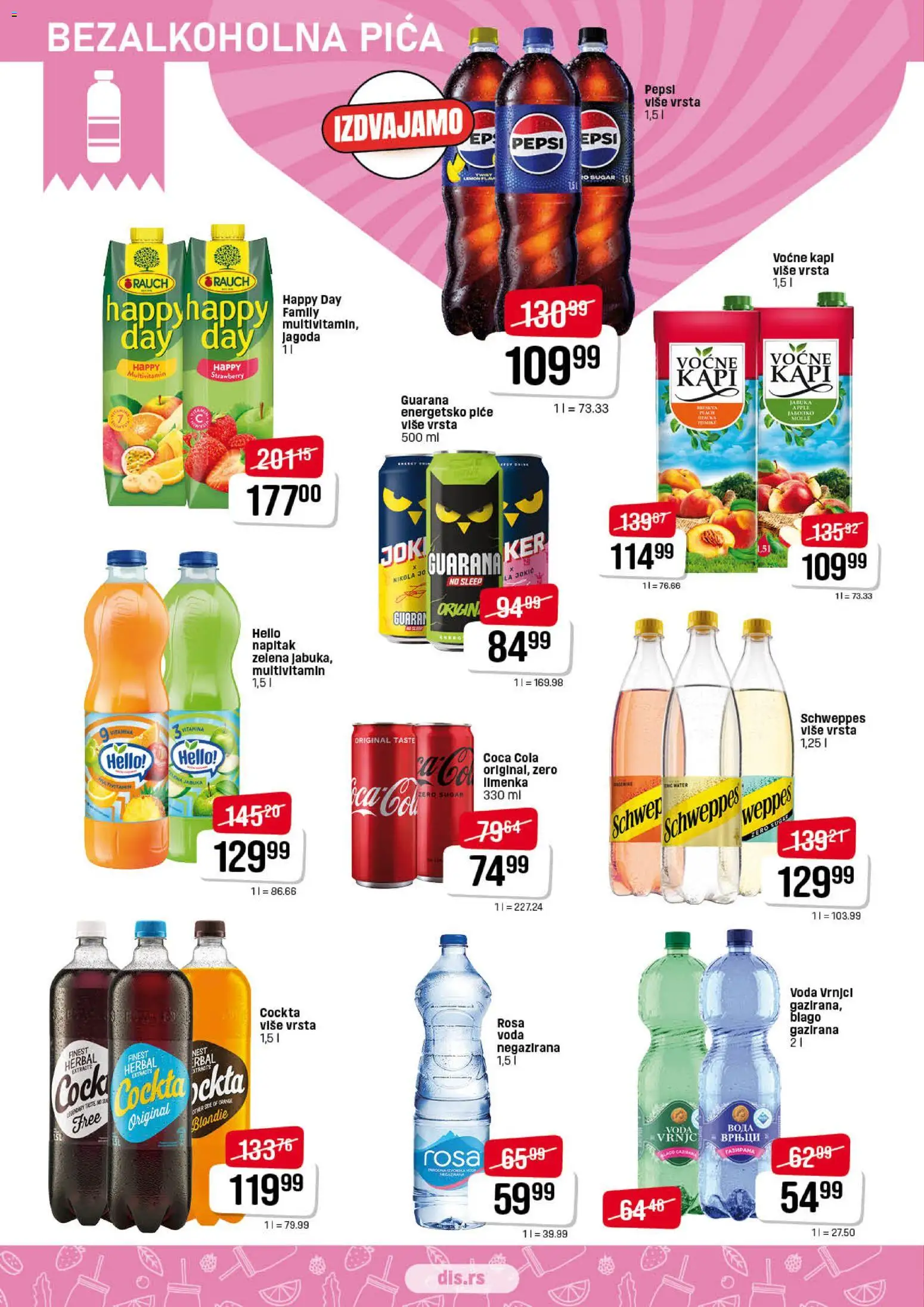 Super DIS katalog - važi od 15.01.2026 | Strana: 10 | Proizvode: Schweppes, Voda, Pica, Pepsi