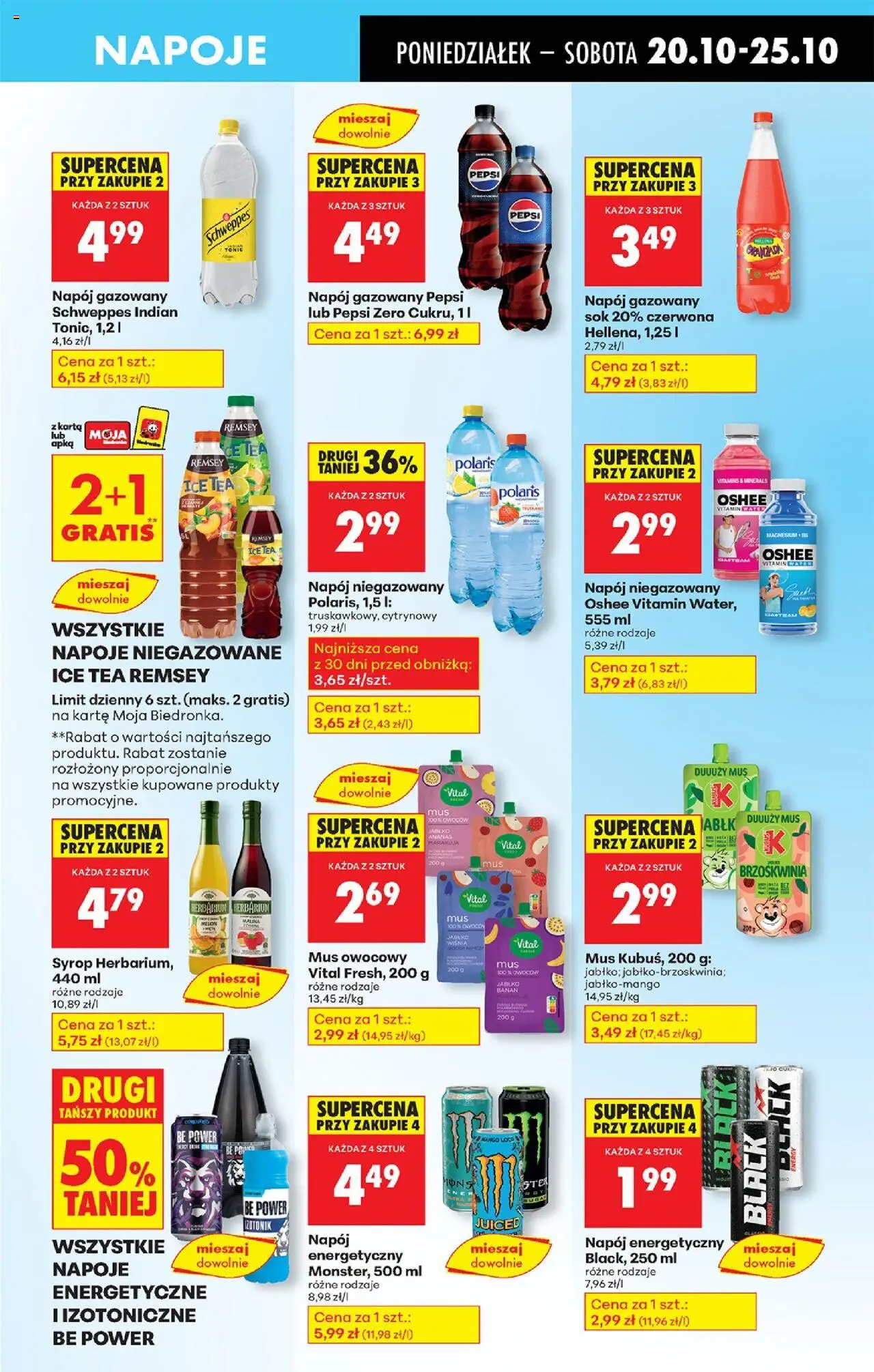 Biedronka gazetka od 20.10.2025 | Strona: 61 | Produkty: Karta, Herbarium, Napoje, Pepsi