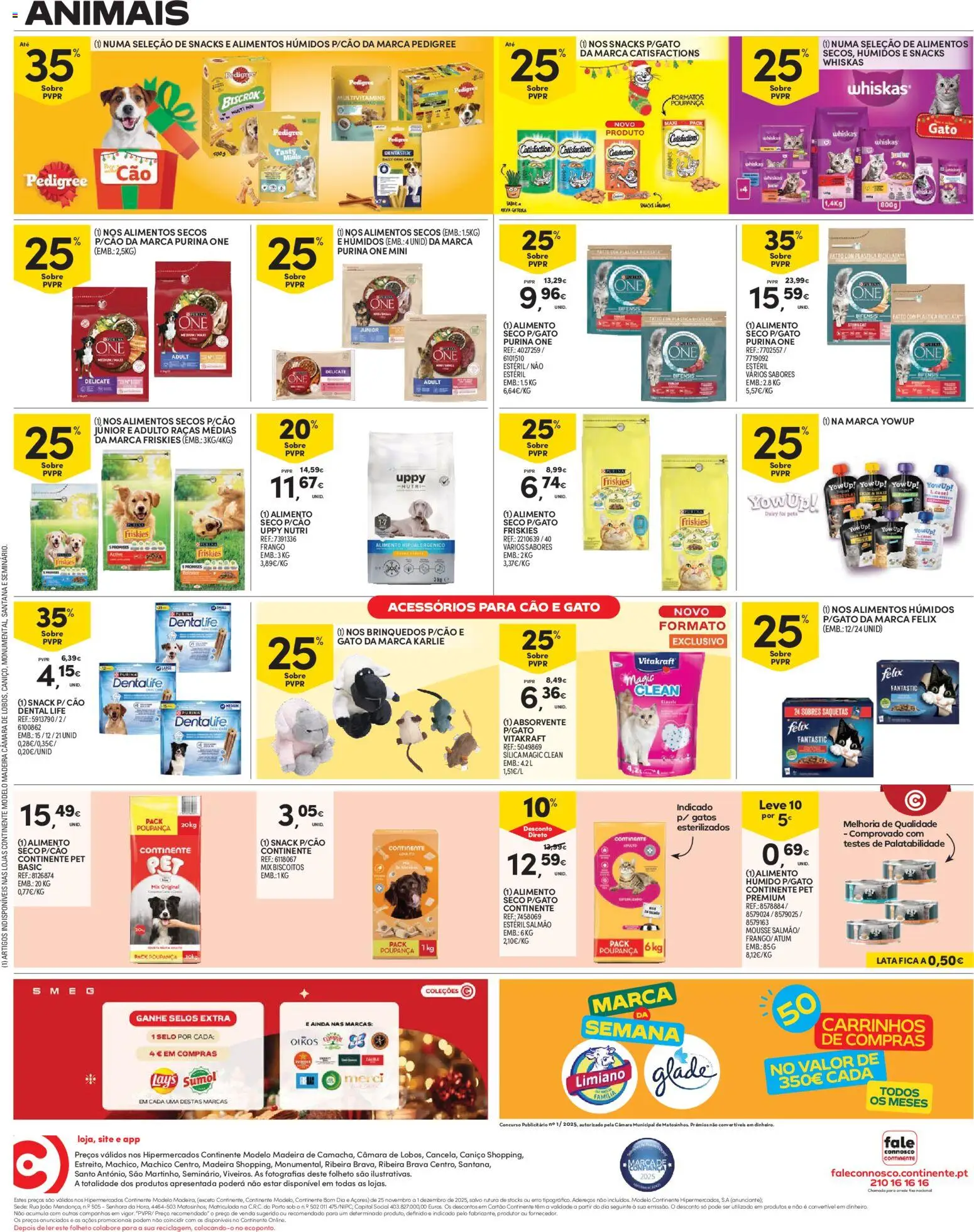 Continente - Madeira │ válido de 25.11.2025 | Página: 16 | Produtos: Atum, Purina one, Salmão, Biscoitos