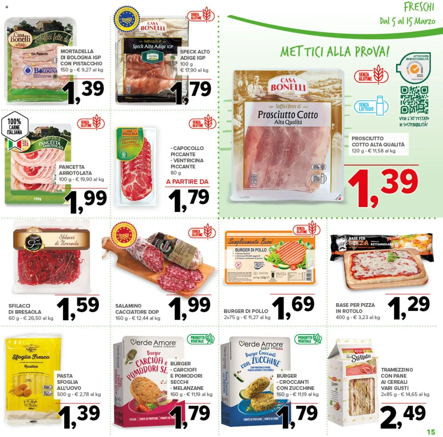 Volantino Todis del 05.03.2026 | Pagina: 15 | Prodotti: Bresaola, Pomodori, Pasta, Pomodori secchi