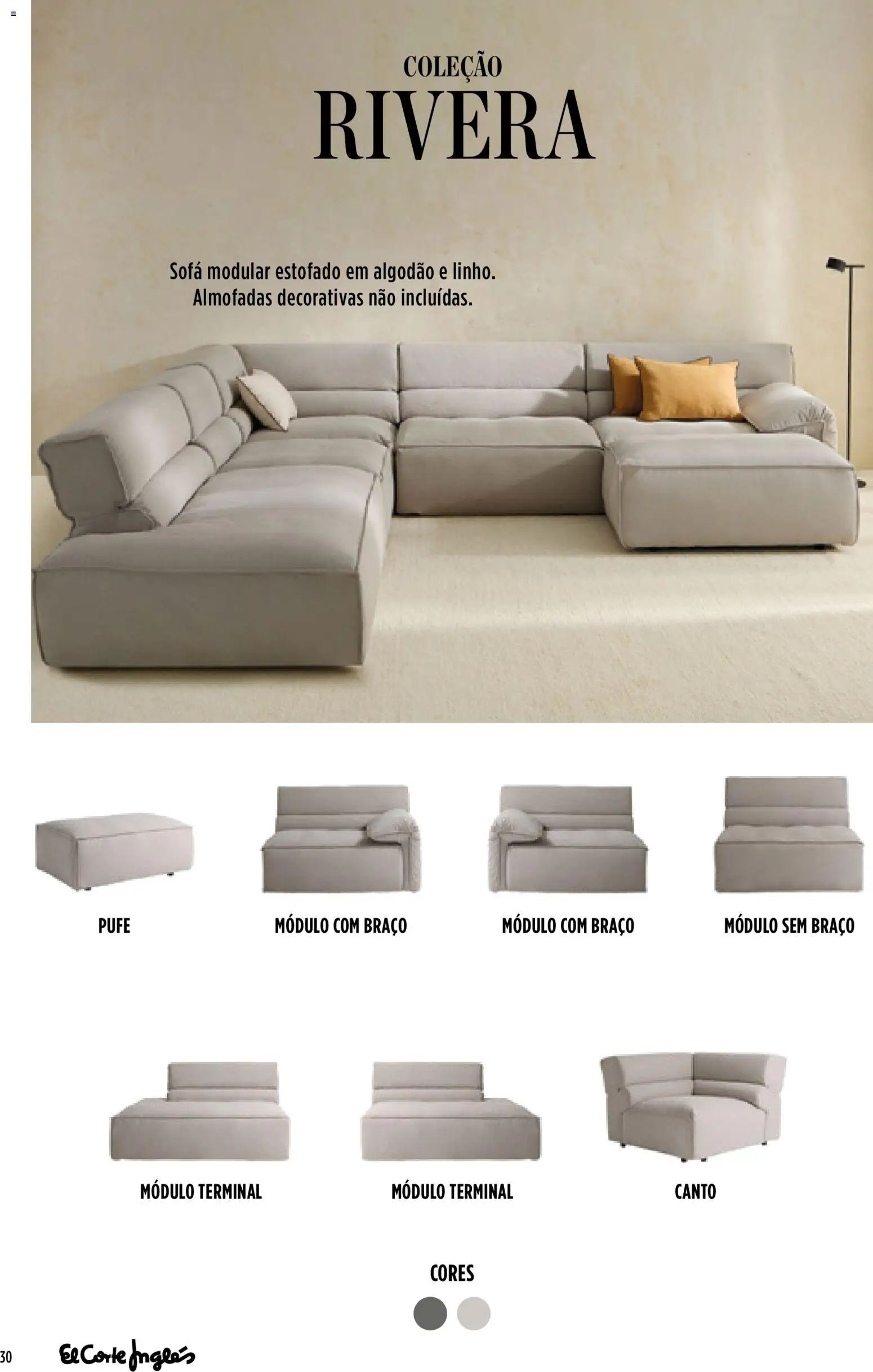 El Corte Ingles folheto │ válido de 28.04.2026 | Página: 30 | Produtos: Algodão, Sofá, Almofadas decorativas