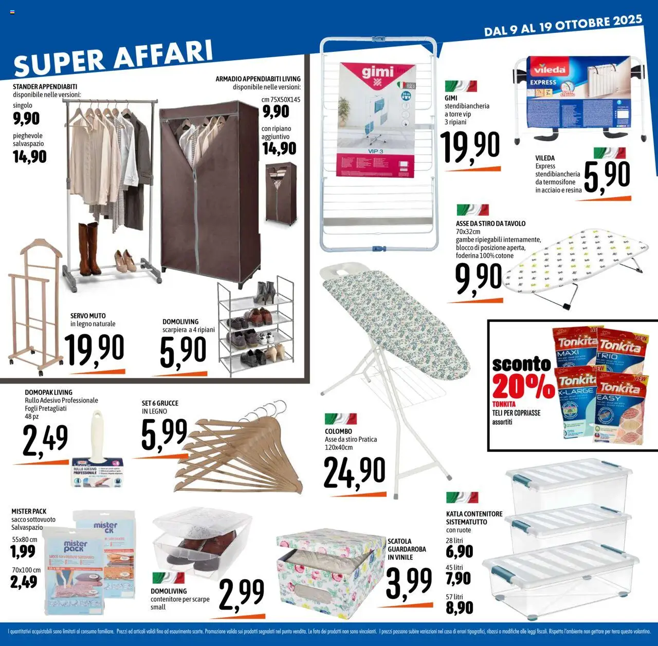 Volantino Emisfero del 09.10.2025 | Pagina: 36 | Prodotti: Stendibiancheria, Scarpe, Contenitore, Terra
