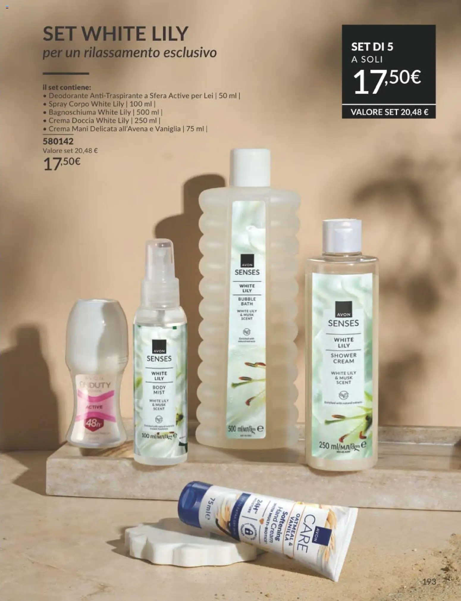 Volantino Avon del 31.12.2025 | Pagina: 193 | Prodotti: Crema, Deodorante, Antitraspirante, Doccia