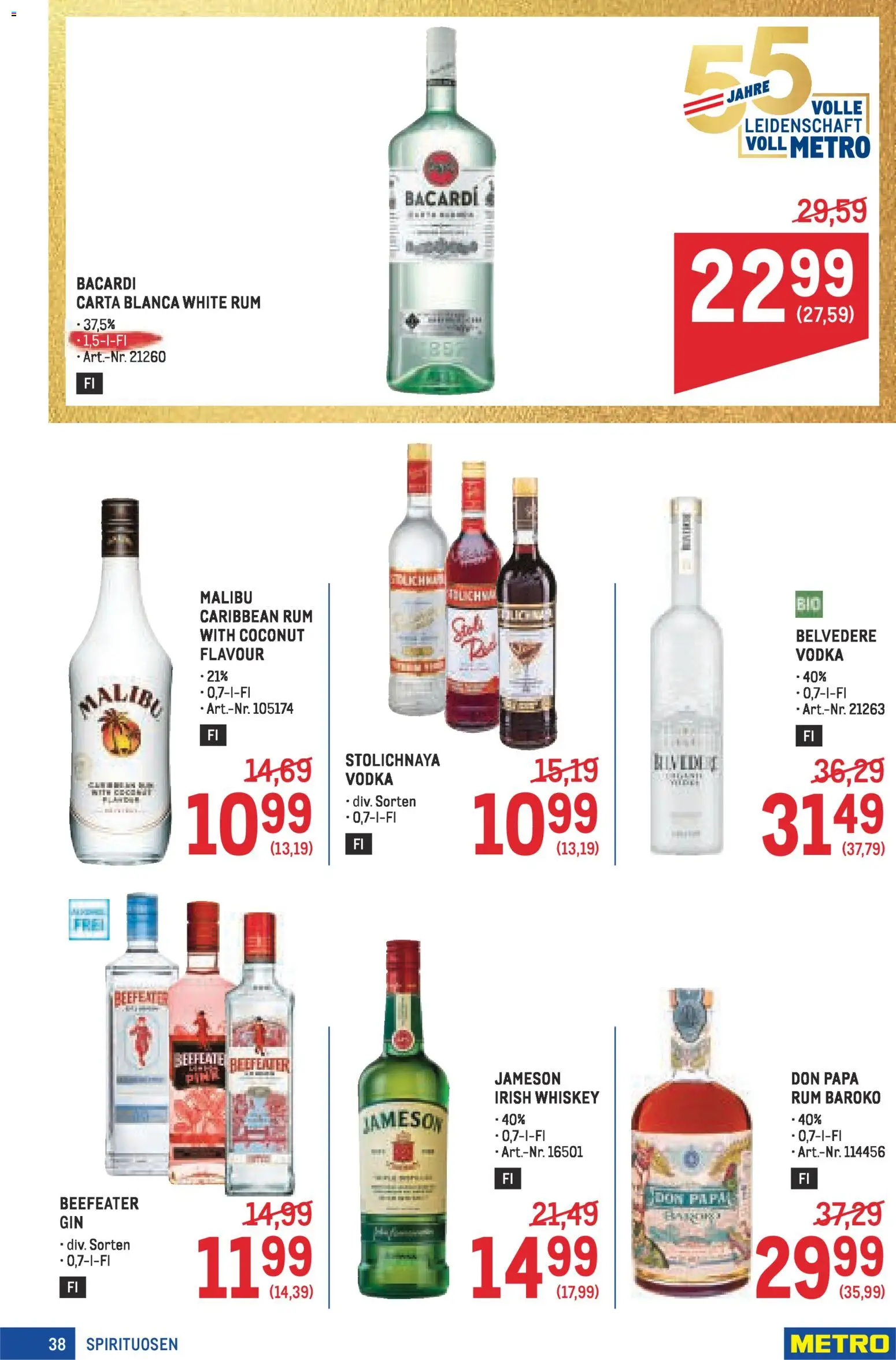 Metro angebote Profi gültig ab 05.03.2026 | Seite: 38 | Produkte: Whiskey