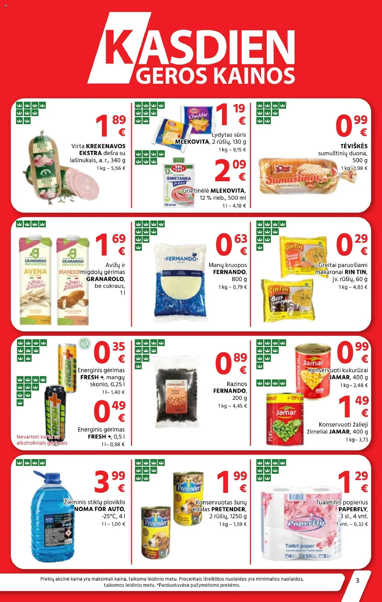 AIBE akcijos nuo 13.11.2025 | Puslapis: 3 | Prekių: Kukurūzai, Energinis gėrimas, Lydytas sūris, Makaronai