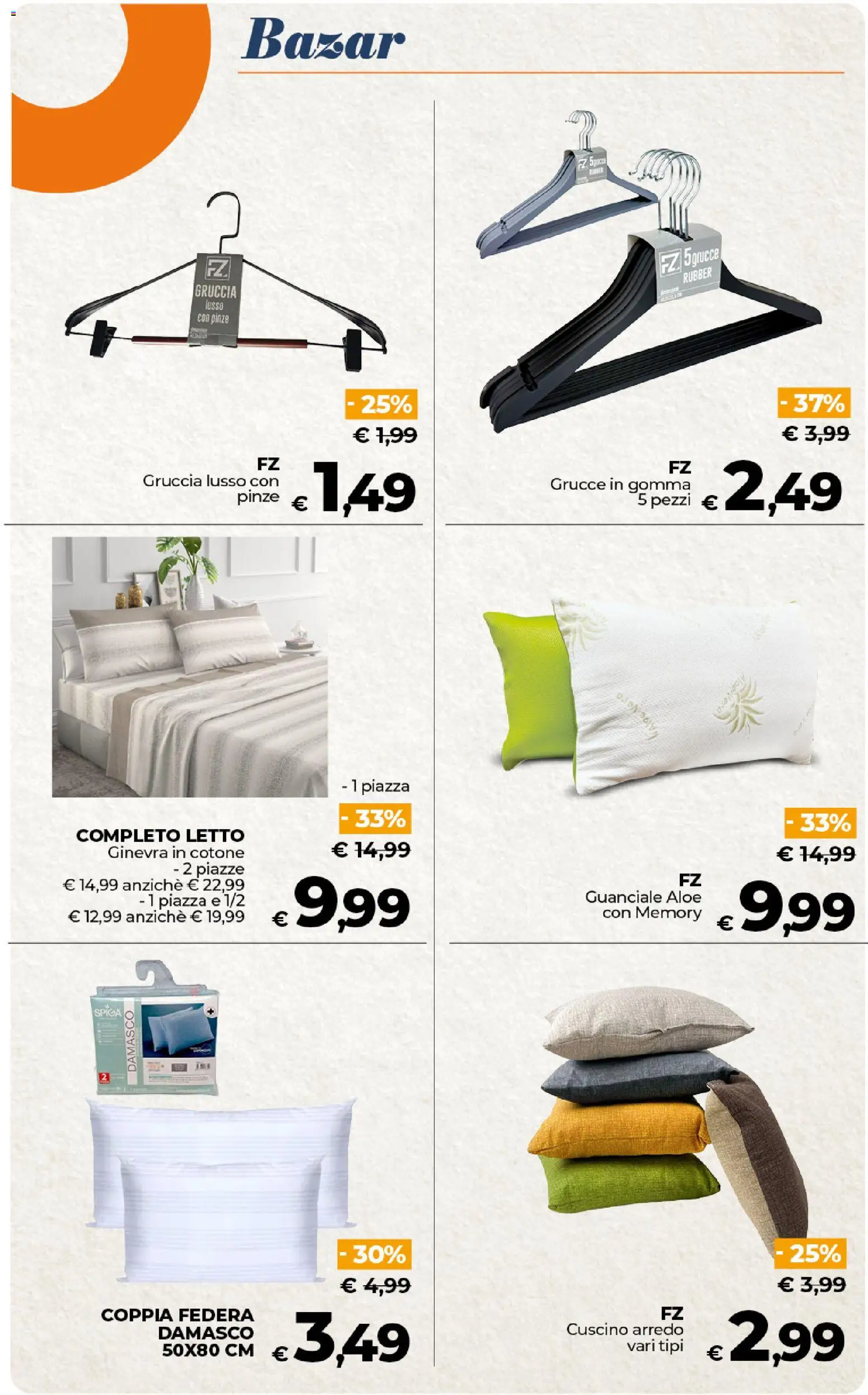 Volantino Ipercoop del 27.01.2026 | Pagina: 55 | Prodotti: Pinze, Cuscino, Guanciale, Grucce