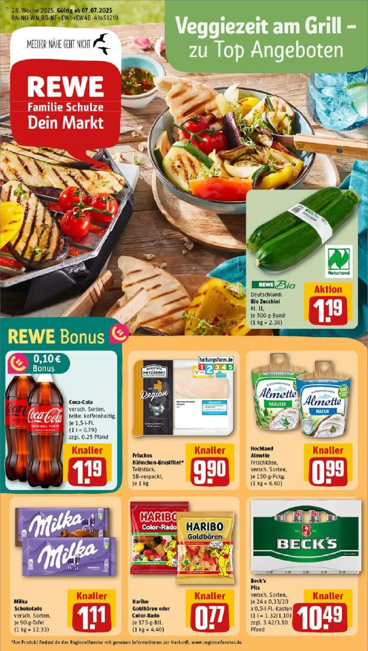 Rewe prospekt Wilhelmshaven	 - gültig ab dem 06.07.2025 | Seite: 1 | Produkte: Almette, Haribo, Schokolade, Pils