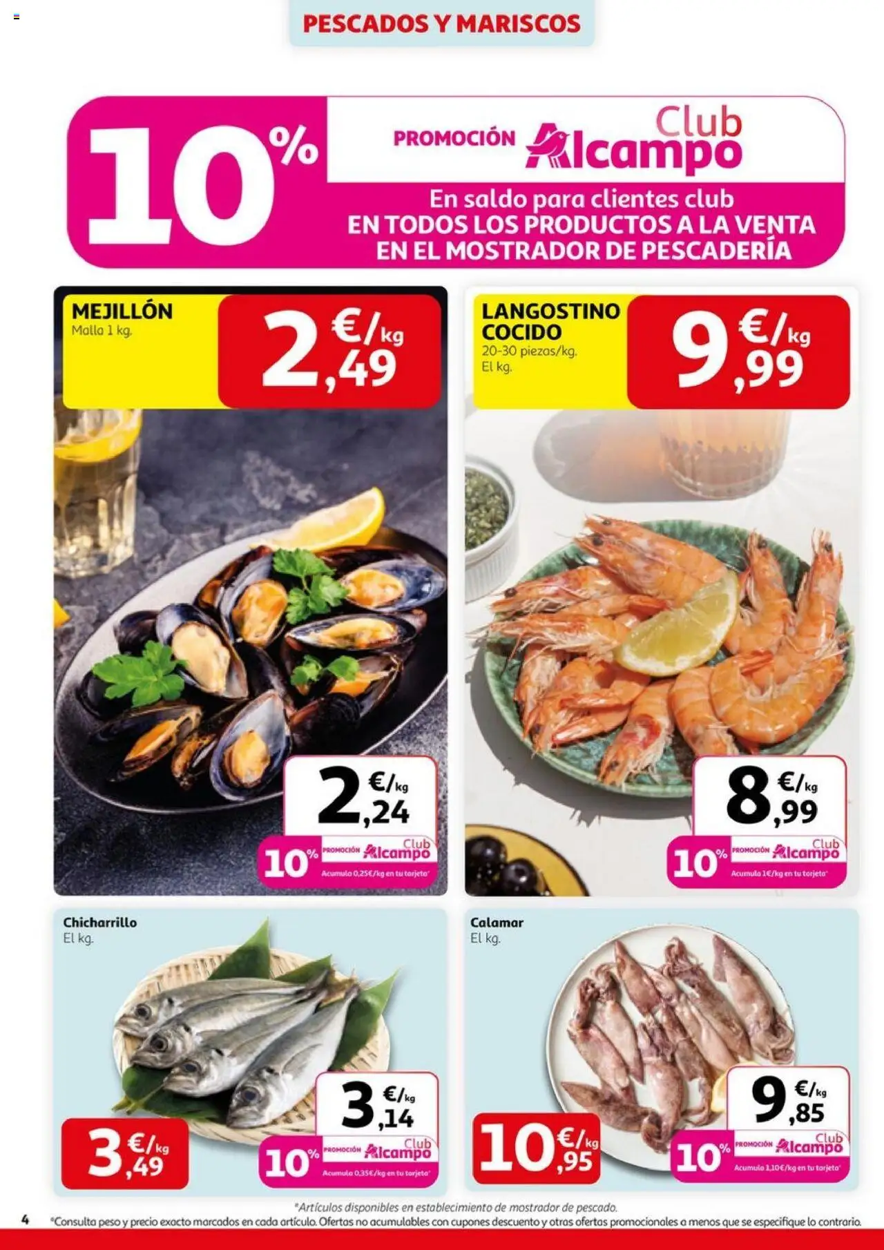 Alcampo - HP Nacional  │ válido desde el 11.09.2025 | Página: 4 | Productos: Pescado, Peso, Langostino
