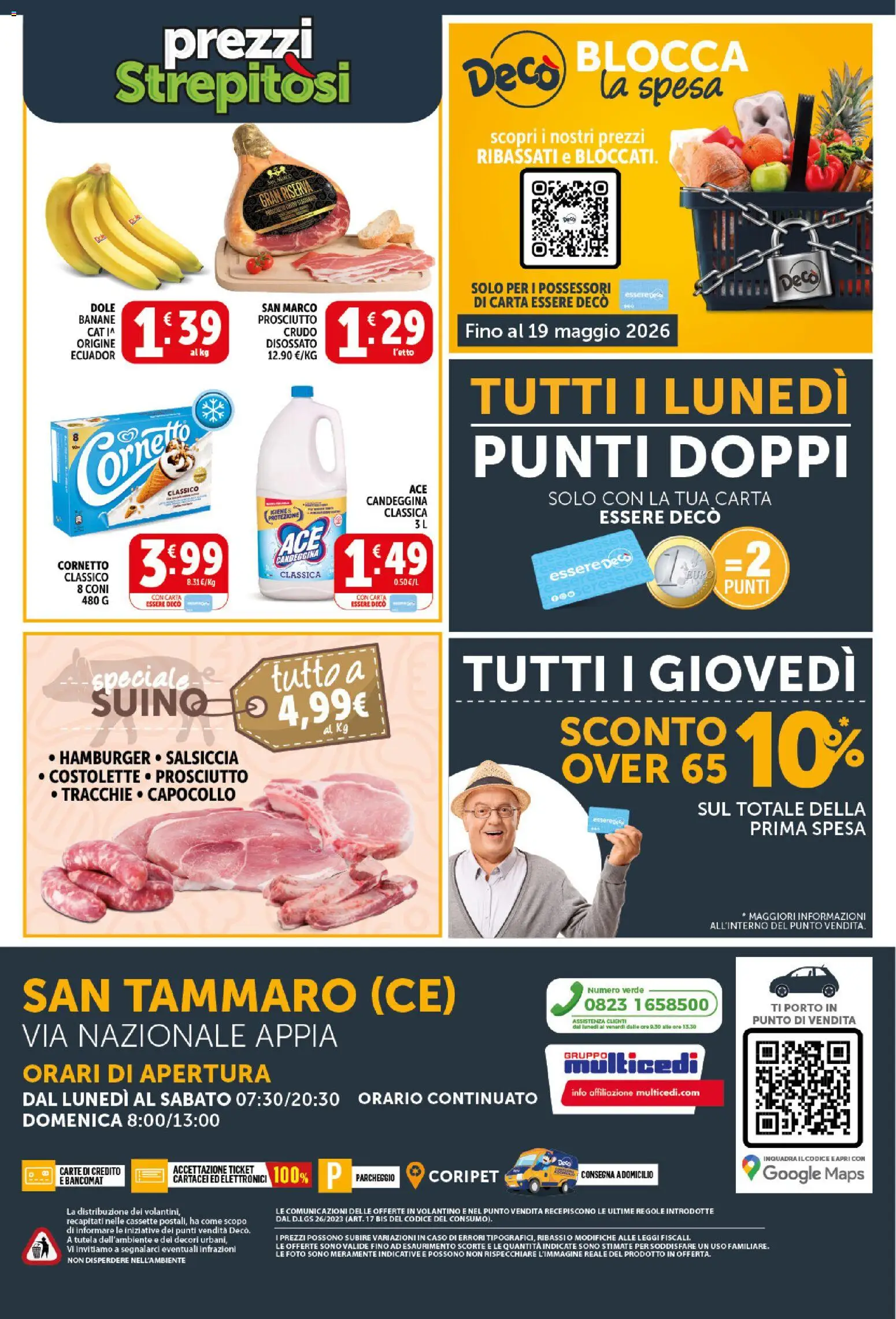 Volantino Decò del 21.04.2026 | Pagina: 20 | Prodotti: Cornetto, Candeggina, Suino, Prosciutto