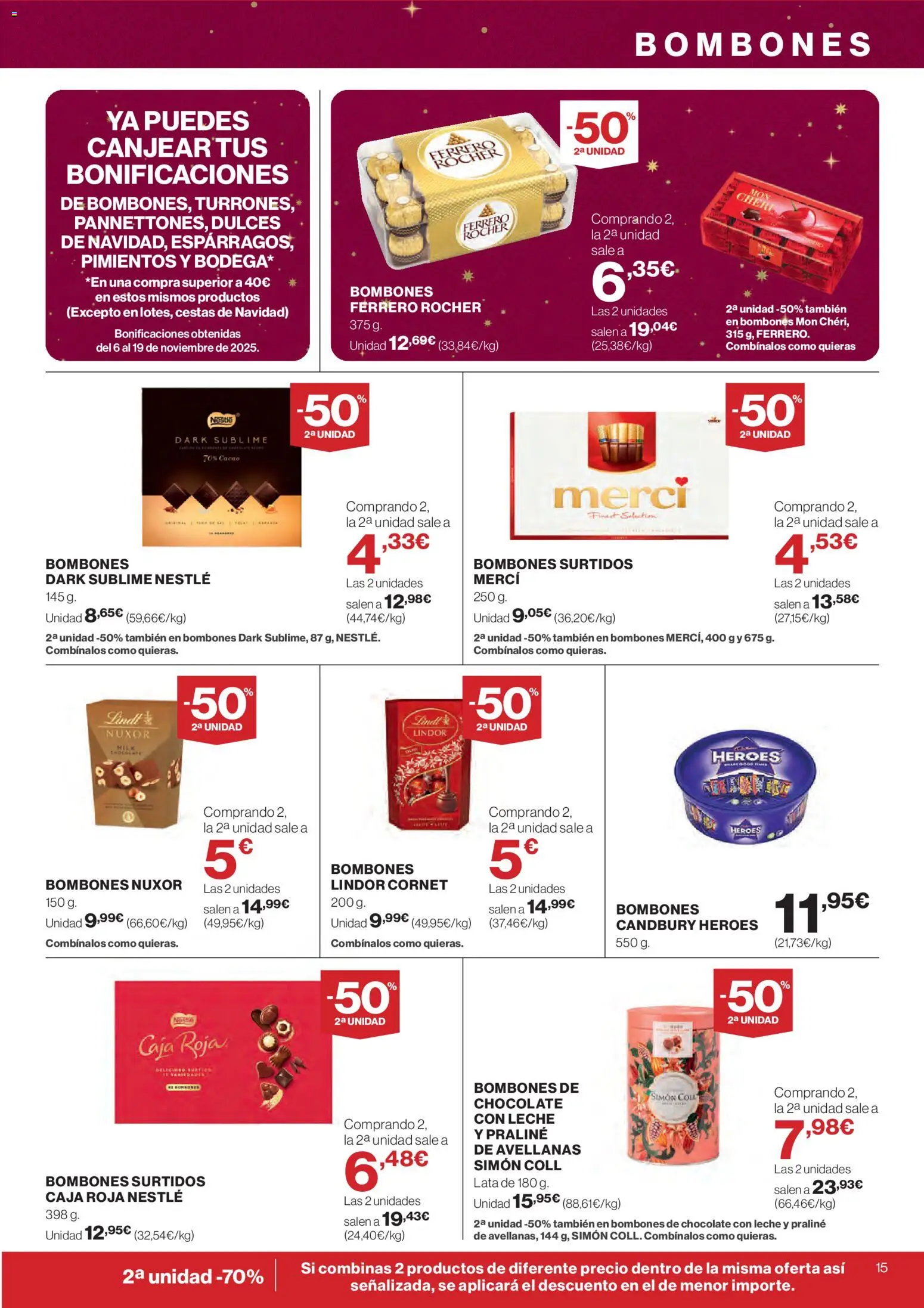 Supercor Canarias │ válido desde el 20.11.2025 | Página: 15 | Productos: Σφουγγαρίστρα, Leche, Chocolate, Caja
