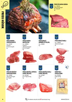 FRISS SERTÉS LAPOCKA CSONT NÉLKÜL, kb. 3-4 kg/csomag kg - amely érvényes a következő dátumtól: 01.06.2025 | Oldal: 8 | Termékek: Sertés lapocka, Karaj, Kacsa